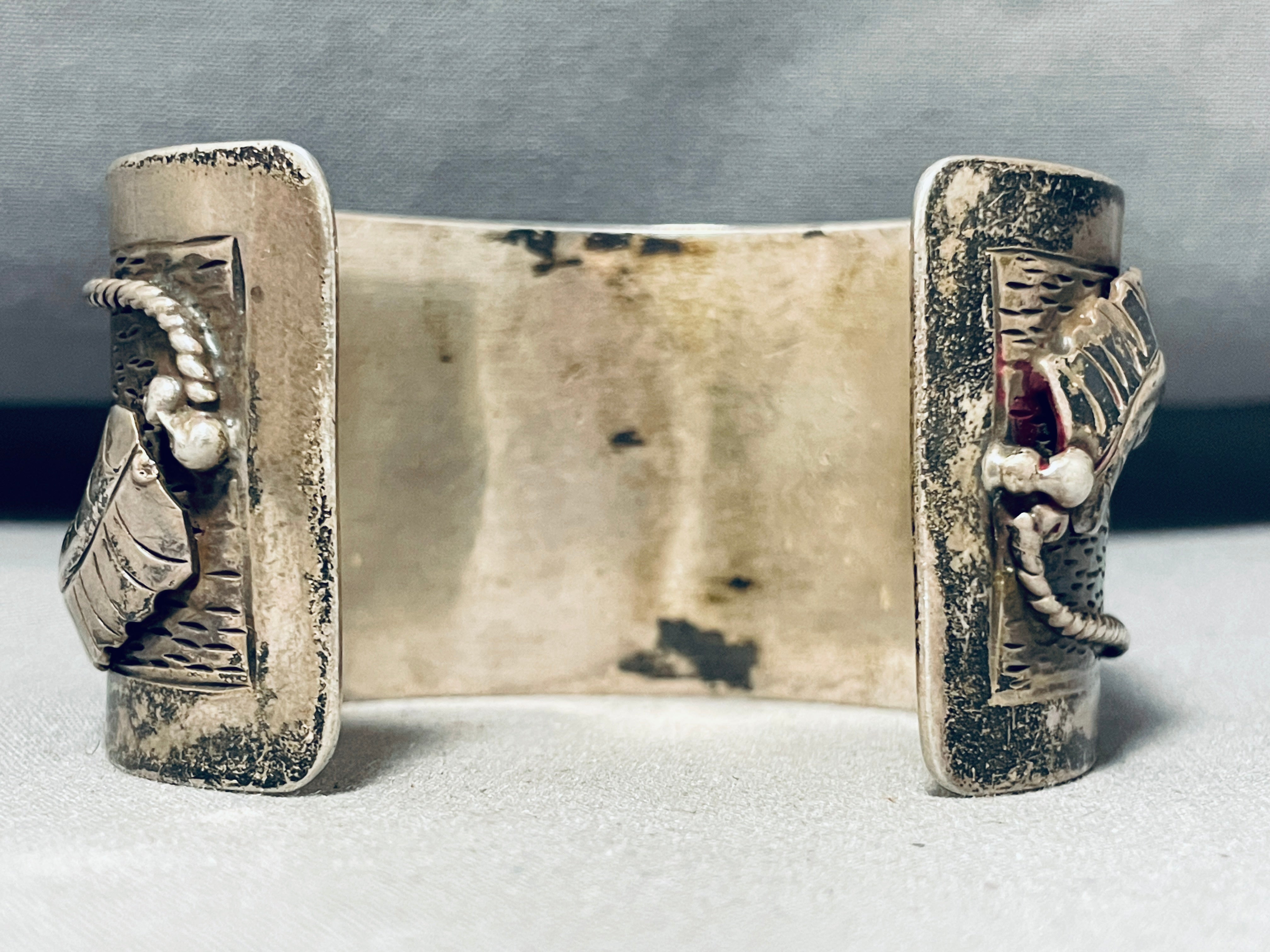 100 Gram Vintage Native American Navajo Royston Morenci Turquoise Sterling Silver Bracelet - Handmade Southwest Jewelry for Women, Boho Chic Accessories for Casual Wear & Special Occasions