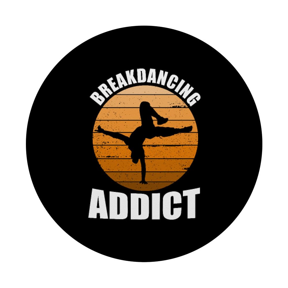 Breakdancing Addict Hip Hop Dancer Bboy Spin Breakdance PopSockets Standard PopGrip - Swappable Phone Grip & Stand for Hip Hop Dance Enthusiasts - Perfect for Smartphones, Tablets & Dance Battles