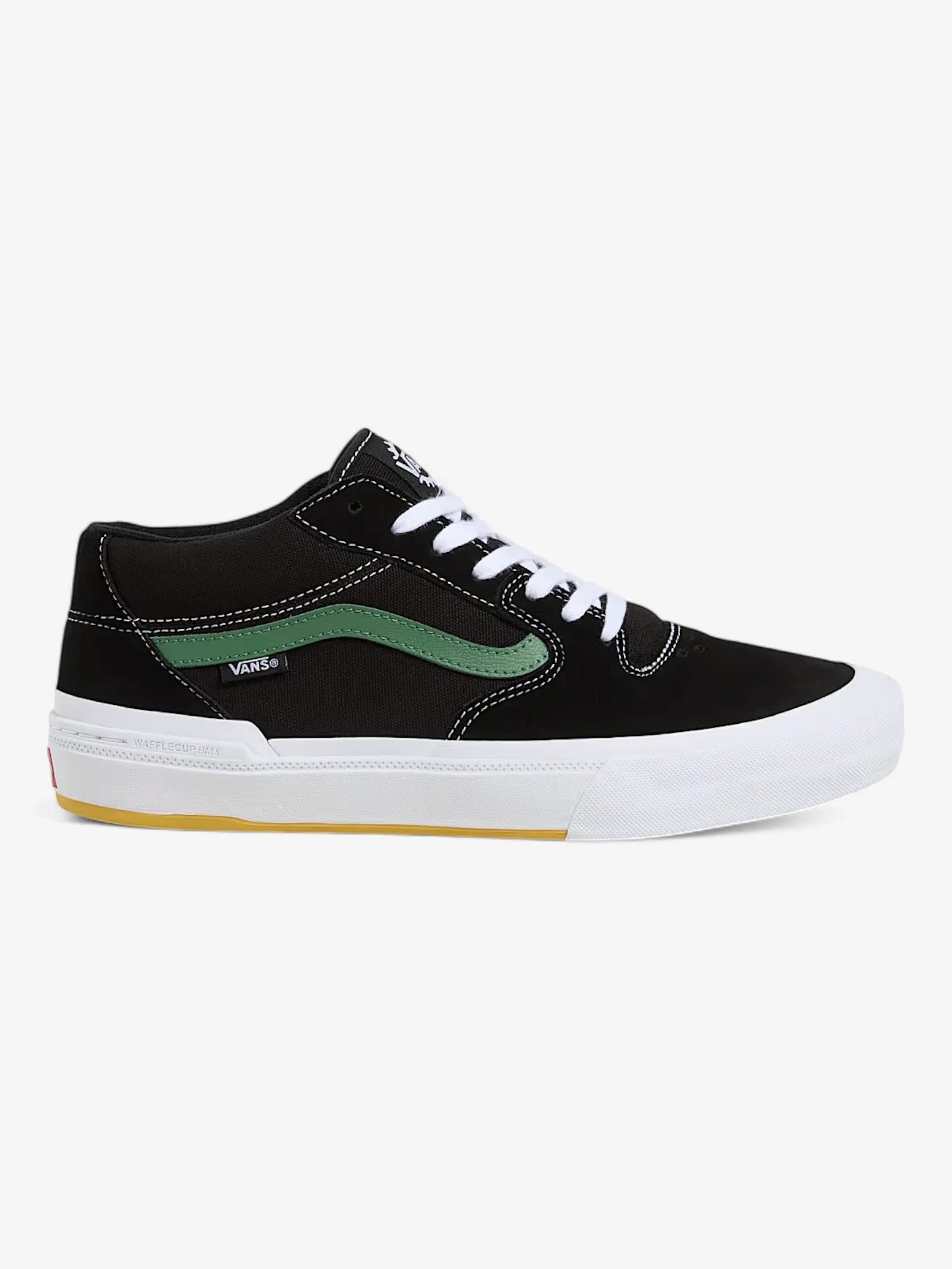 Vans BMX Style 114 Skate Shoes for Men - Black, Green & Yellow | Comfortable Sneakers for Skateboarding, BMX Riding & Casual Wear