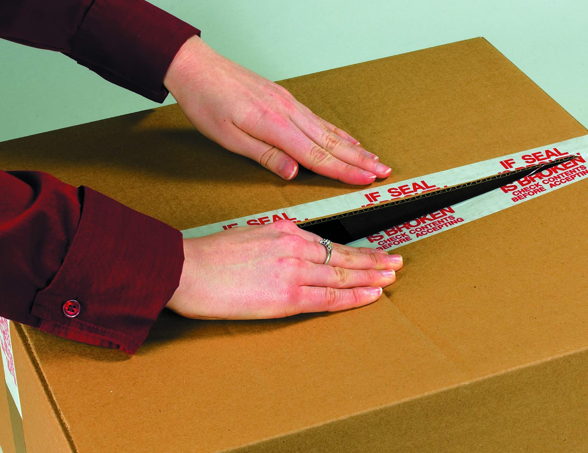 Tape Logic 2 Inch x 110 Yards Pre-Printed Packing Tape - Mixed Merchandise, 2.2 Mil Thick, Red/White, 6 Pack - Ideal for Packaging, Shipping, Moving, Home & Office Use - Perfect for Ecommerce, Warehouse, and Retail Store Applications