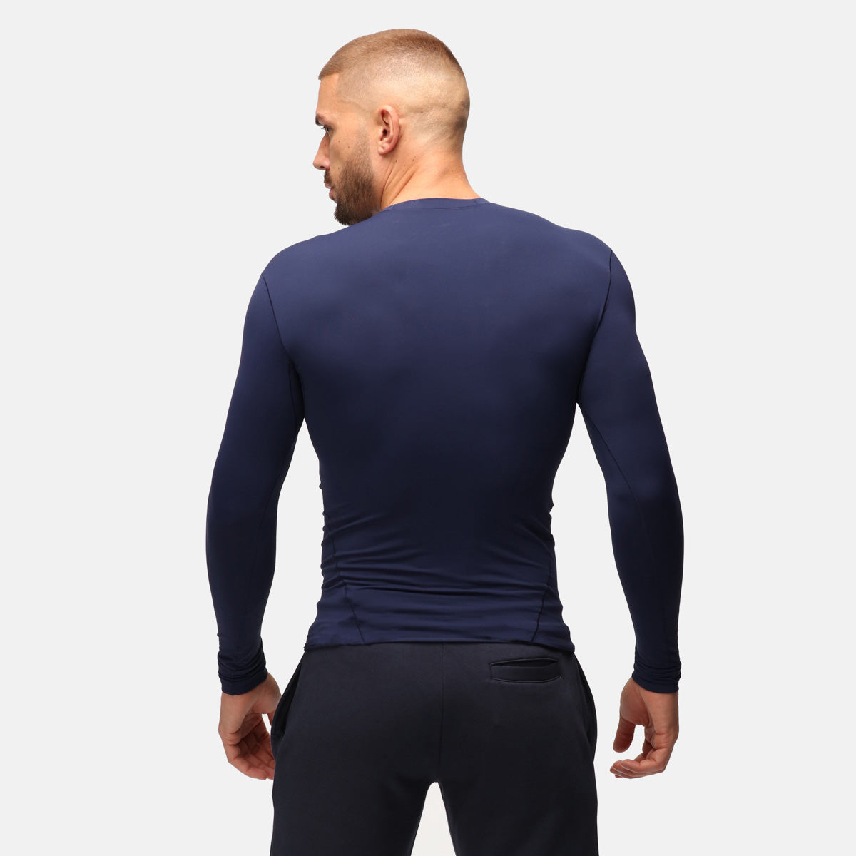 TKB Men's Navy Blue Thermal Base Layer Shirt - Warm & Comfortable for Winter, Outdoor Activities & Sports