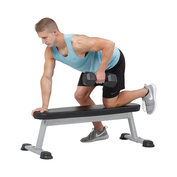 Hoist Fitness Flat Bench 5163 - Adjustable Weight Bench for Home Gym Strength Training & Workouts - Perfect for Dumbbell Press, Bench Press & Full-Body Exercises