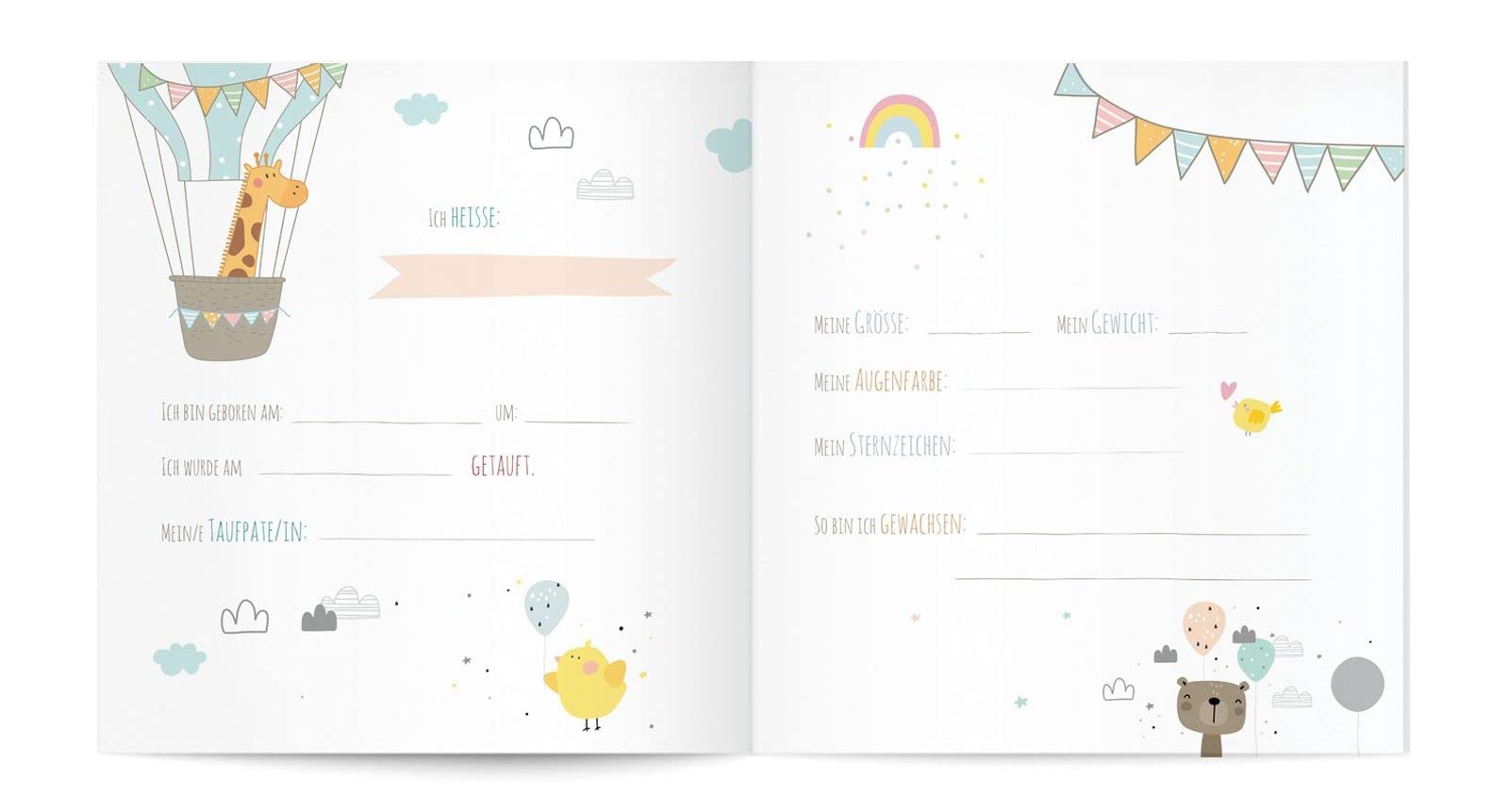 Goldbuch Animal Parade Scrapbook Photo Album - 30x31 cm (12x12 Inches) for Baby Memories, Kids Artwork, Family Photos & DIY Scrapbooking Projects