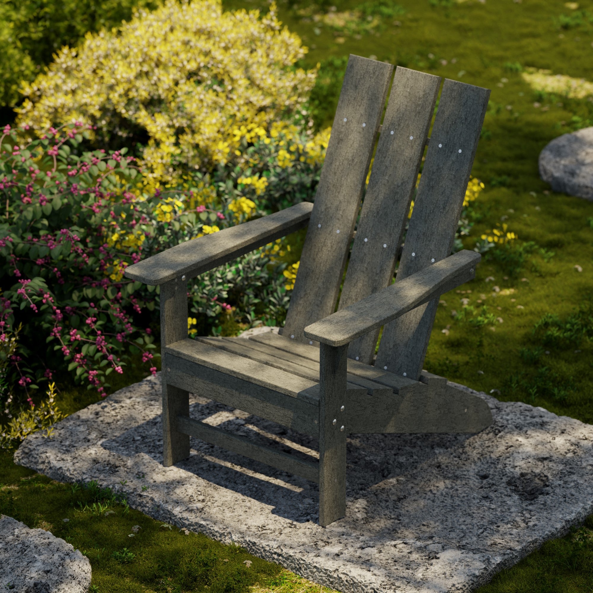 Freedom Modern Adirondack Chair - Weather-Resistant Outdoor Lounge Chair for Patio, Garden & Poolside Relaxation | Comfortable & Durable Polywood Furniture