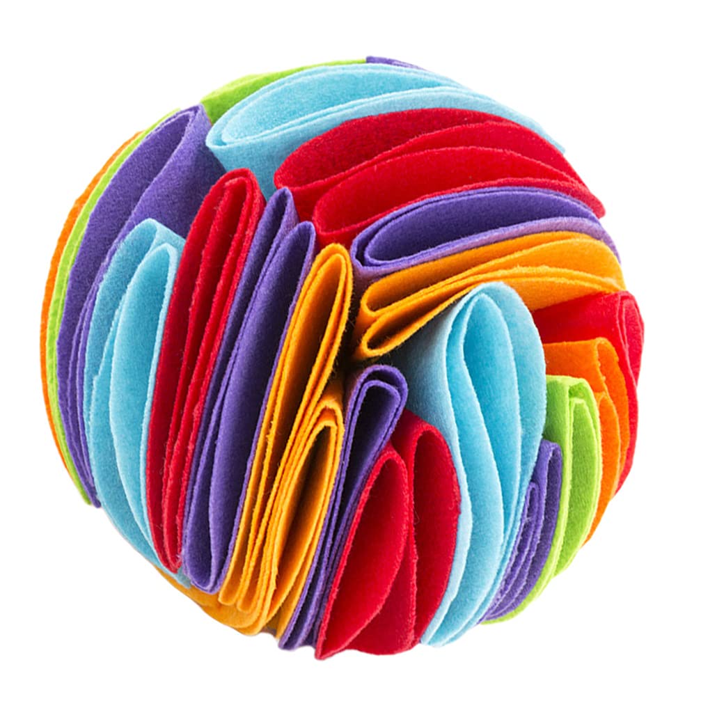 ULTECHNOVO Interactive Dog Sniffing Ball - Dental Chew Toy for Large & Medium Dogs, Slow Feeder & Treat Hiding Mat - Felt Cloth Molar Toy for Teeth Cleaning & Mental Stimulation | Perfect for Training, Boredom Relief & Mealtime Enrichment