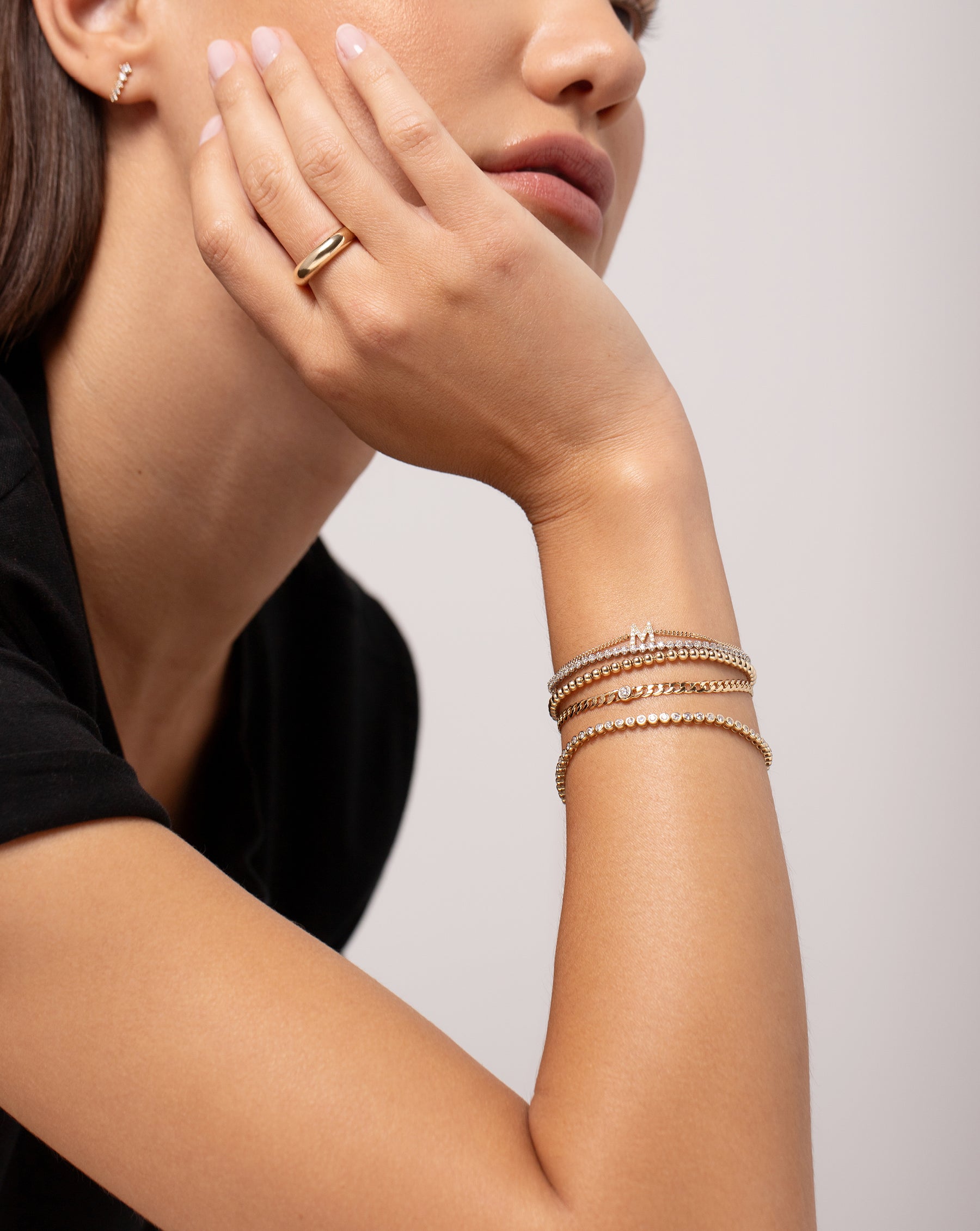 Personalized Diamond Initial Bracelet for Women - Elegant Custom Name Jewelry Gift for Her - Perfect for Birthdays, Anniversaries & Special Occasions