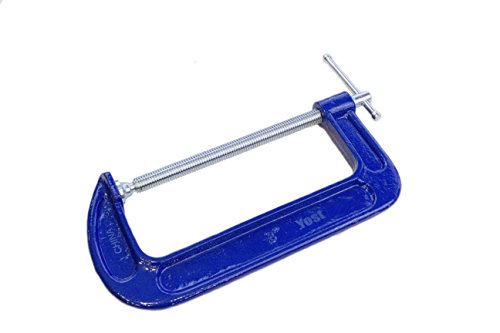 Yost Tools 306Y 6-Inch Malleable Iron C-Clamp - Heavy Duty Metalworking Clamp for Woodworking, Welding & DIY Projects