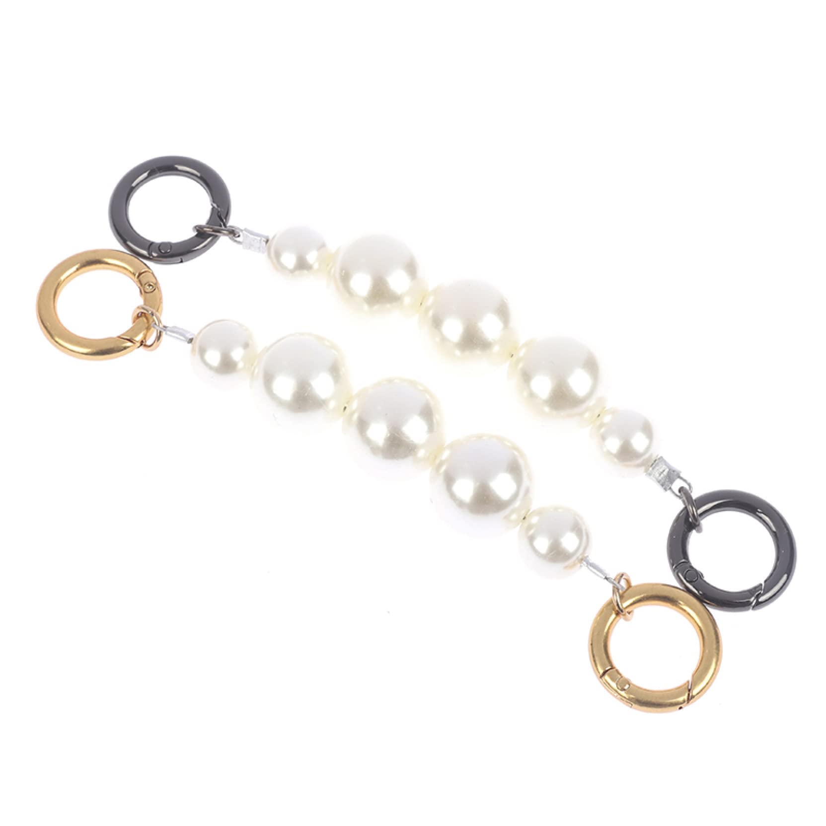 Elegant Pearl Beaded Bag Chain Extender with Ring Buckle - Adjustable Purse Handle Replacement Strap for Women's Crossbody Bags & Handbags - Perfect Valentine's Gift, Party Accessory & Everyday Fashion Statement