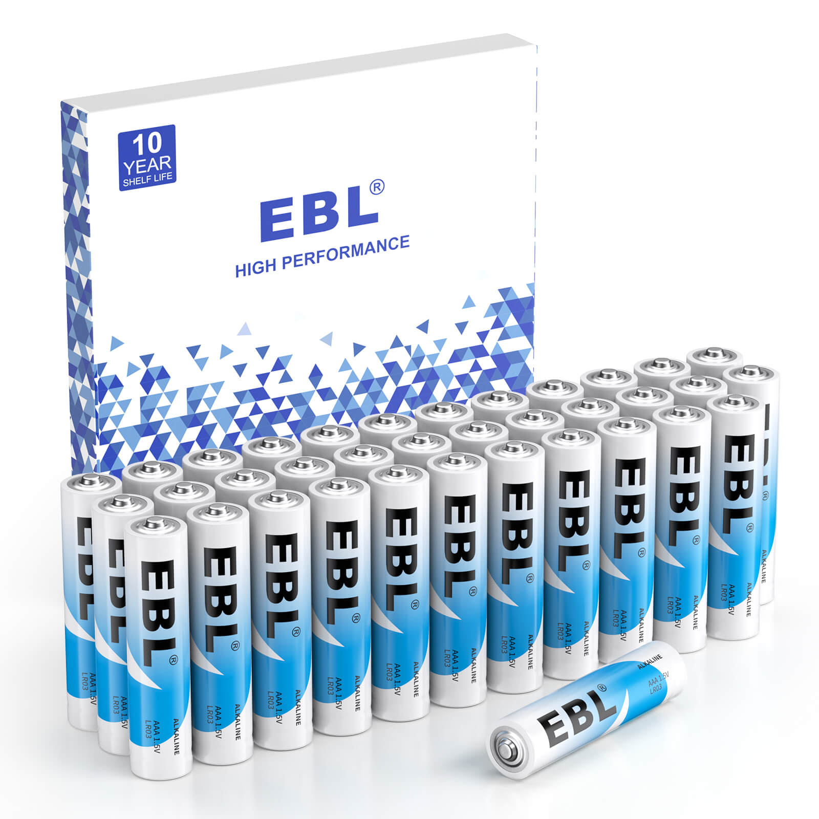 EBL 1.5V AAA Alkaline Batteries (8-Pack) - Long-Lasting Power for Toys, Remote Controls, Flashlights & More - Non-Rechargeable Household Batteries