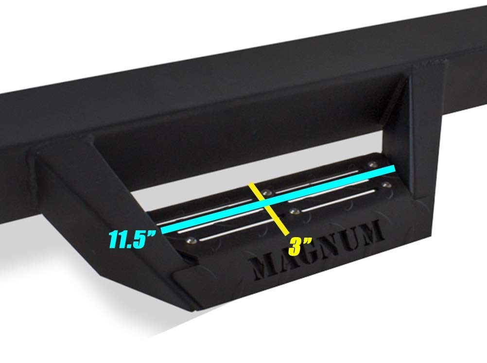 **Black Magnum RT Drop Steps Running Boards for 2019-2025 Ford Ranger Crew Cab - Heavy Duty Side Steps for Off-Road & Daily Driving**