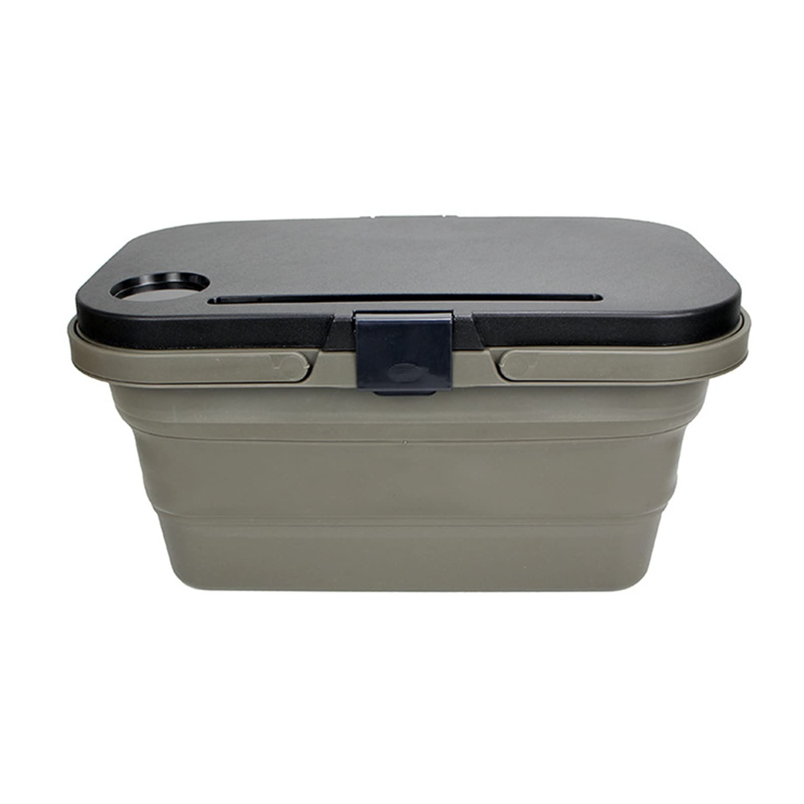 Fuqudun 15L Outdoor Collapsible Storage Box - Portable Large Capacity Camping Organizer with Cup Holder | Perfect for Car Camping, Picnics & Outdoor Adventures