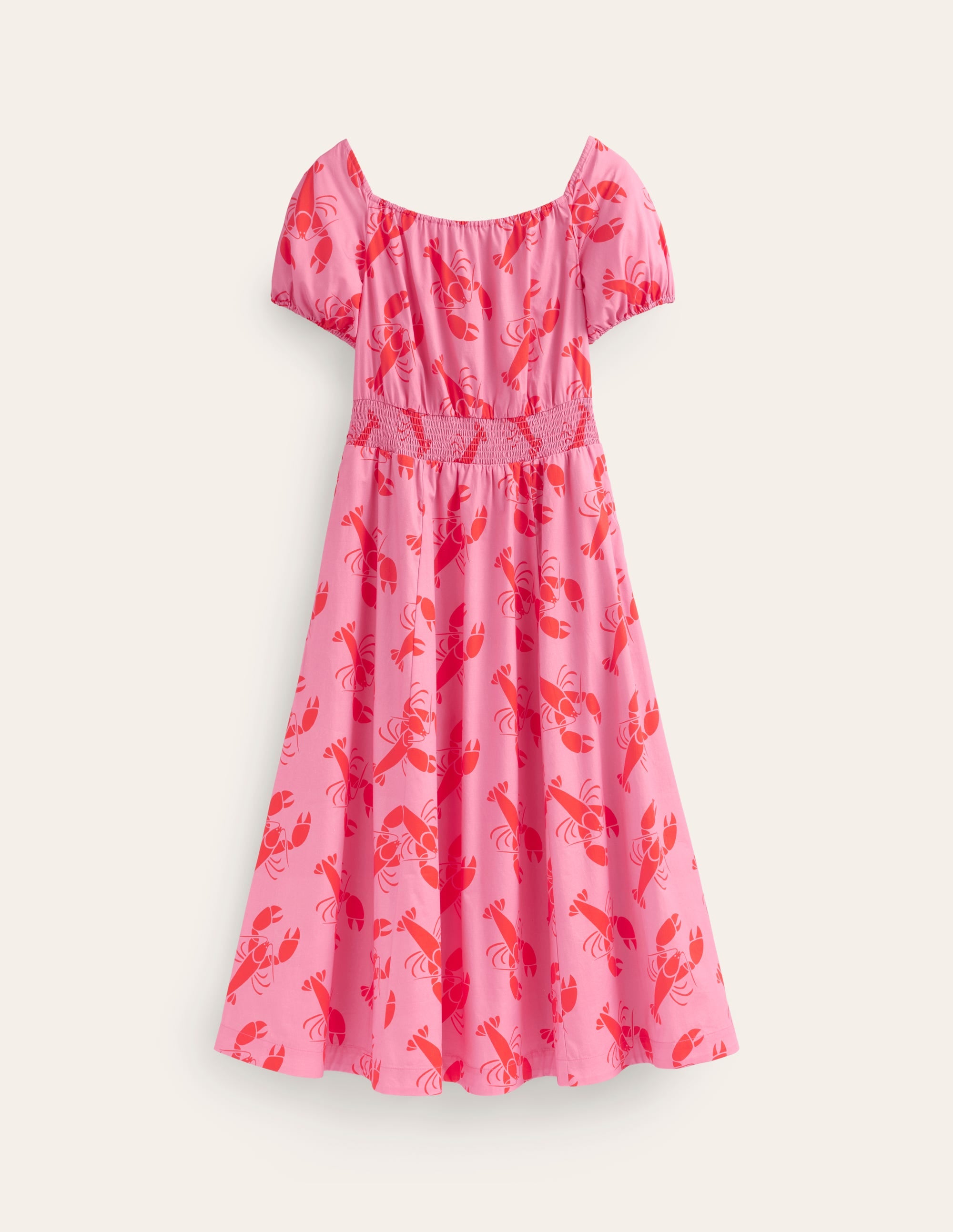 Elegant Amber Shirred Waist Cashmere Rose Dress - Soft & Comfortable Women's Fashion for Parties, Weddings & Special Occasions