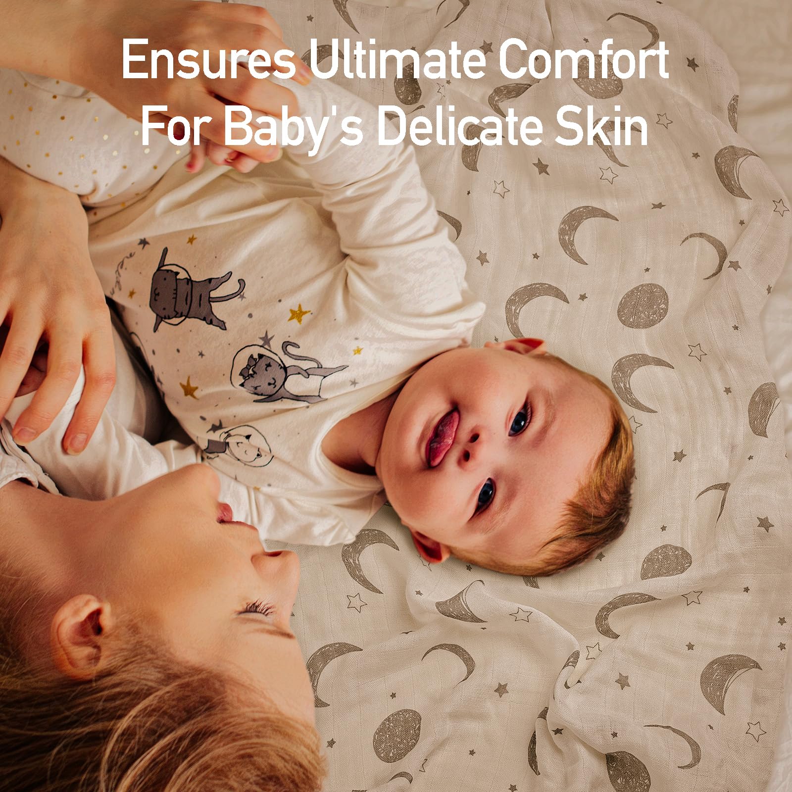 GLLQUEN 4-Pack Muslin Swaddle Blankets for Babies - 35