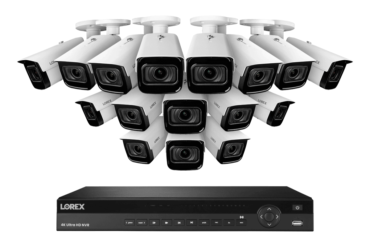 16 Channel 4K (8MP) Night Vision NVR Security System with Smart IP Optical Zoom Cameras - 30FPS Real-Time Recording for Home & Business Surveillance