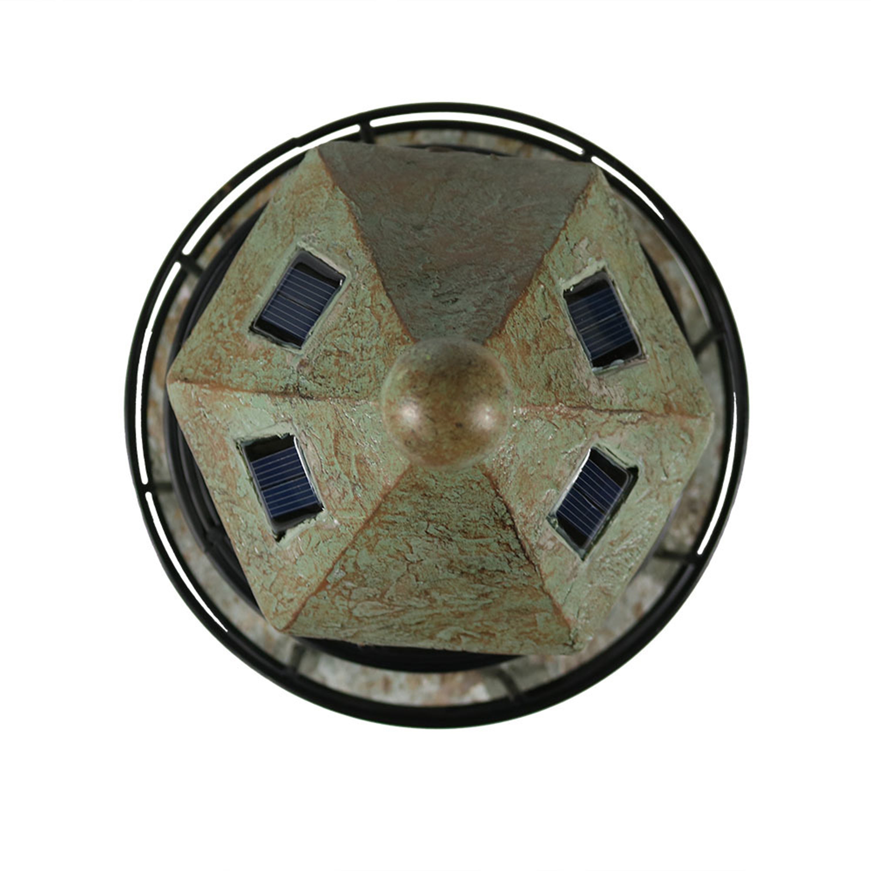 Sunnydaze Brick Solar LED Lighthouse - Outdoor Solar Powered Decorative Light for Garden, Yard, Pathway, and Patio Lighting