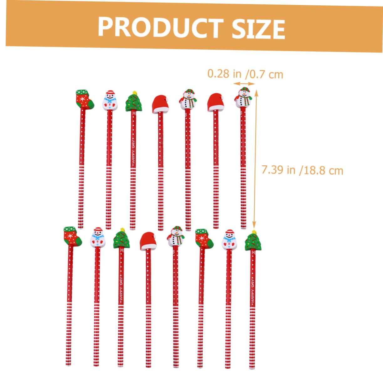 NUOBESTY Christmas Themed Wooden Pencils - 12 Pack Colorful Holiday Pencils for Kids, Fun School Supplies & Classroom Gifts for Boys and Girls - Perfect for Christmas Stocking Stuffers, Classroom Rewards & Holiday Party Favors