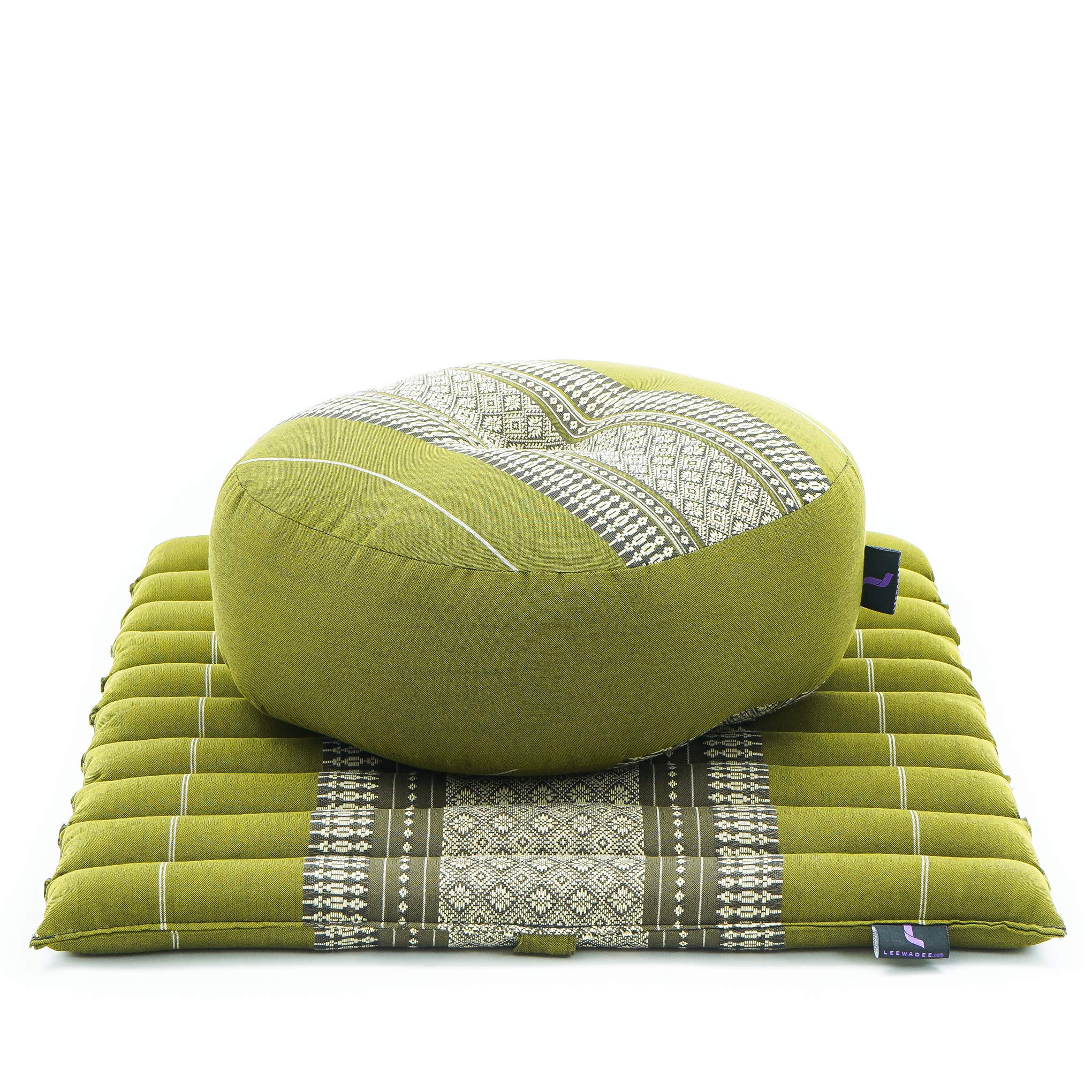 Premium Meditation Cushion Set - Zafu Yoga Pillow & Zabuton Mat with Natural Kapok Filling for Comfortable Seated Meditation, Yoga & Zen Practice at Home or Studio