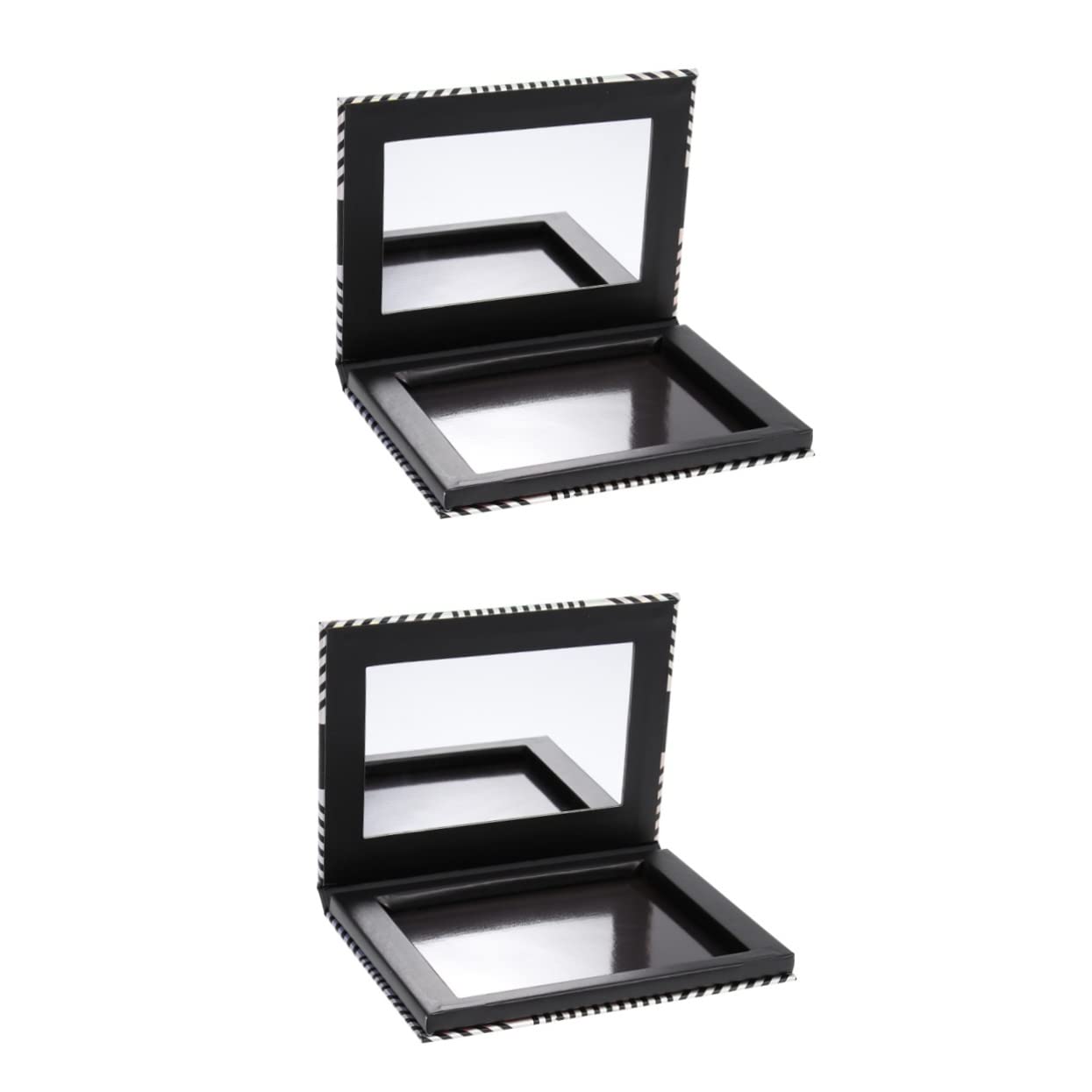 2PCS Magnetic Makeup Palette - Color Changing Lipstick & Eyeshadow Holder with Mirror | Portable Magnetic Makeup Organizer for Professional Artists & Travel | Perfect for Makeup Storage, Travel Kit & Vanity Organization