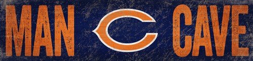 Chicago Bears Man Cave Sign - Multicolored NFL Team Decor for Sports Fans | Perfect for Game Room, Basement, or Garage