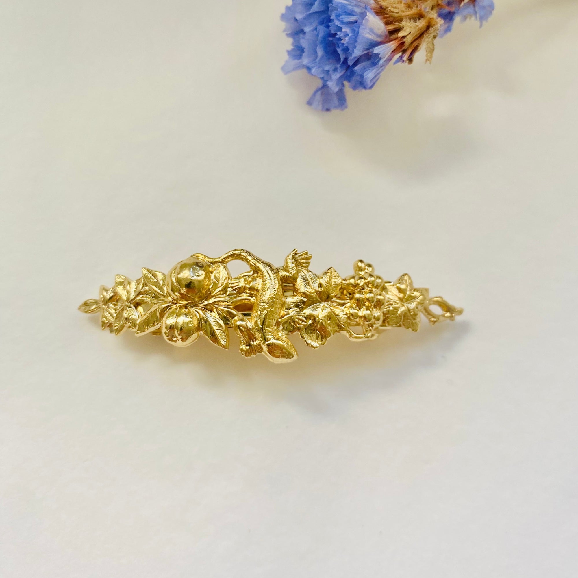 Elegant Gold Silvia Hair Clip for Women - Perfect for Weddings, Parties & Everyday Style