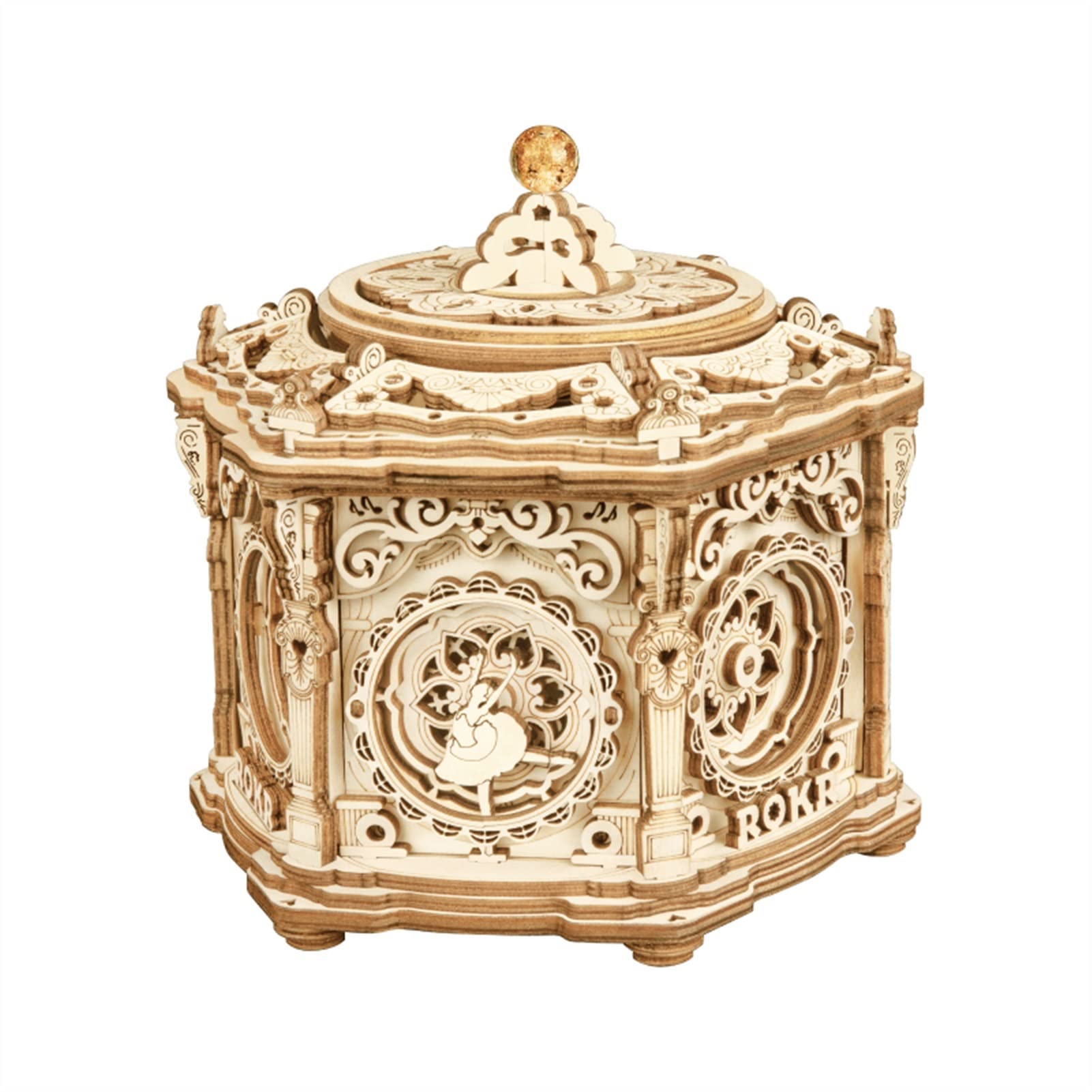 3D Wooden Music Box Puzzle Kit - DIY Assembly Model Toy for Kids, Children's Birthday Gift, Wooden Musical Box (Color C) - Perfect for Creative Play, Home Decor & Special Occasions