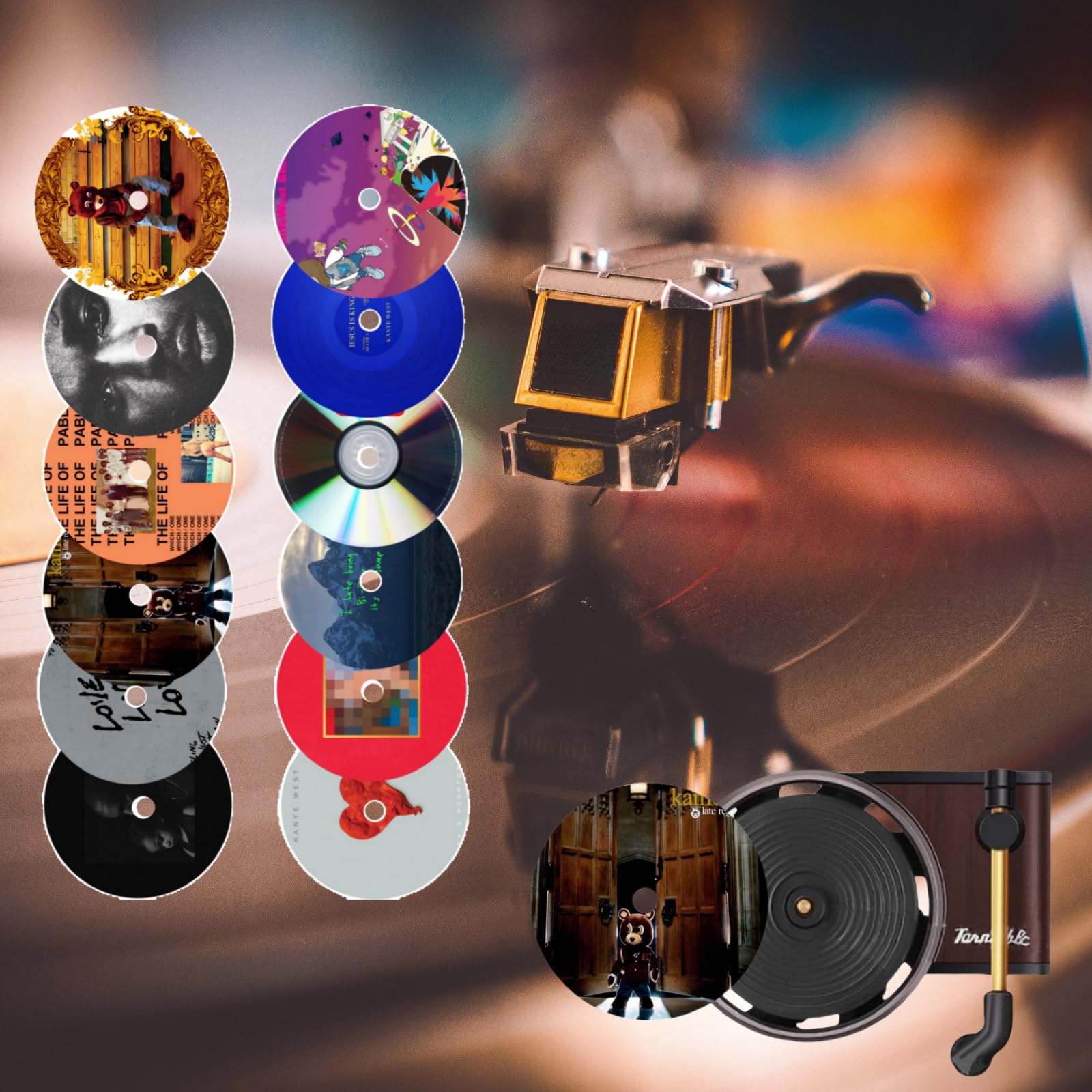 12-Piece Retro Vinyl Record Car Air Freshener Set - Car Vent Clip Diffusers & Album Cover Air Fresheners - Unique Car Accessories Gift for Music Lovers - Perfect for Road Trips & Office Decor