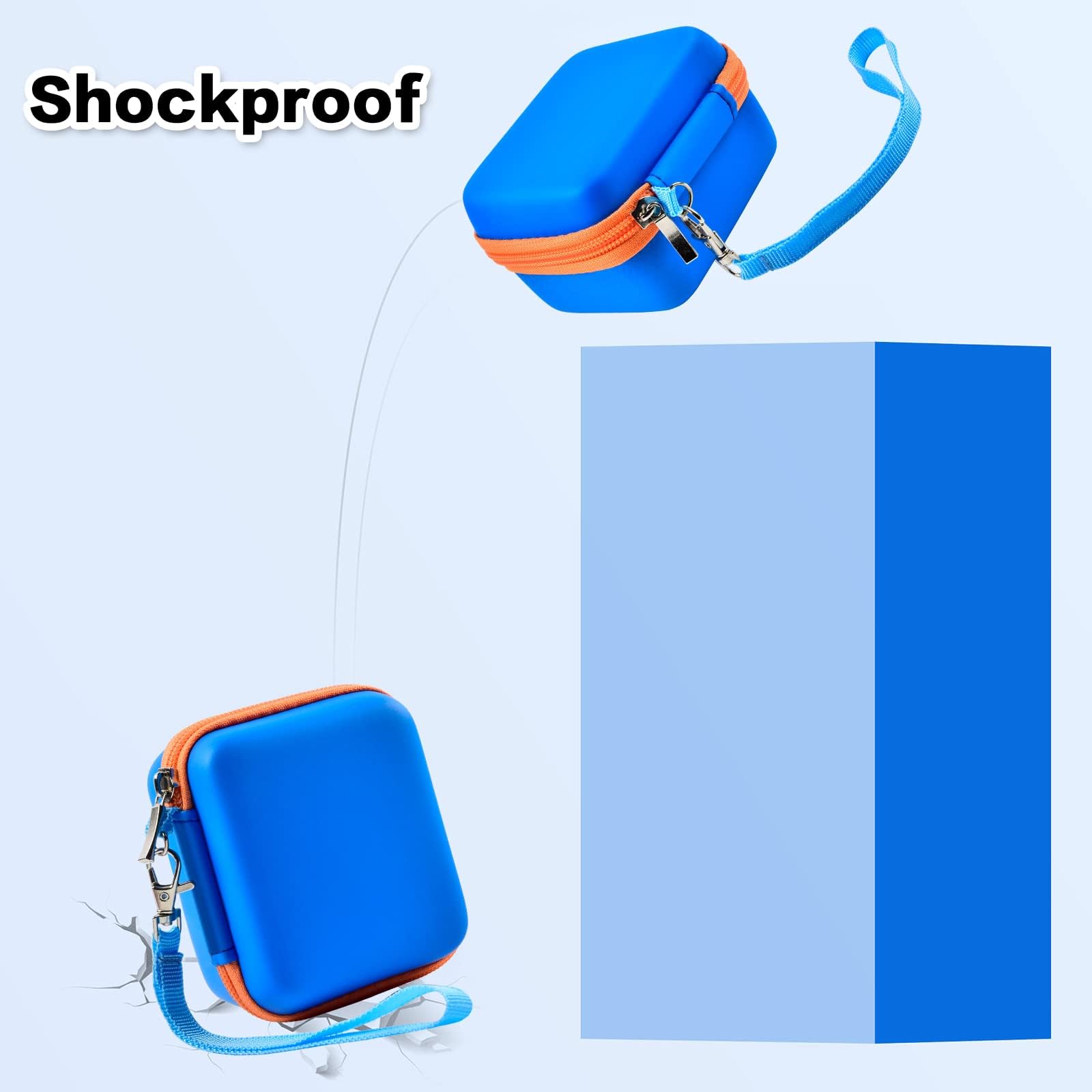 Seckton Desuccus PROGRACE GKTZ Dylanto Rindol One'sMore HANGRUI Kids Digital Camera Case - Protective Storage Box for Kid Camcorder & Accessories (Deep Blue) | Perfect for Travel, School & Birthday Gifts