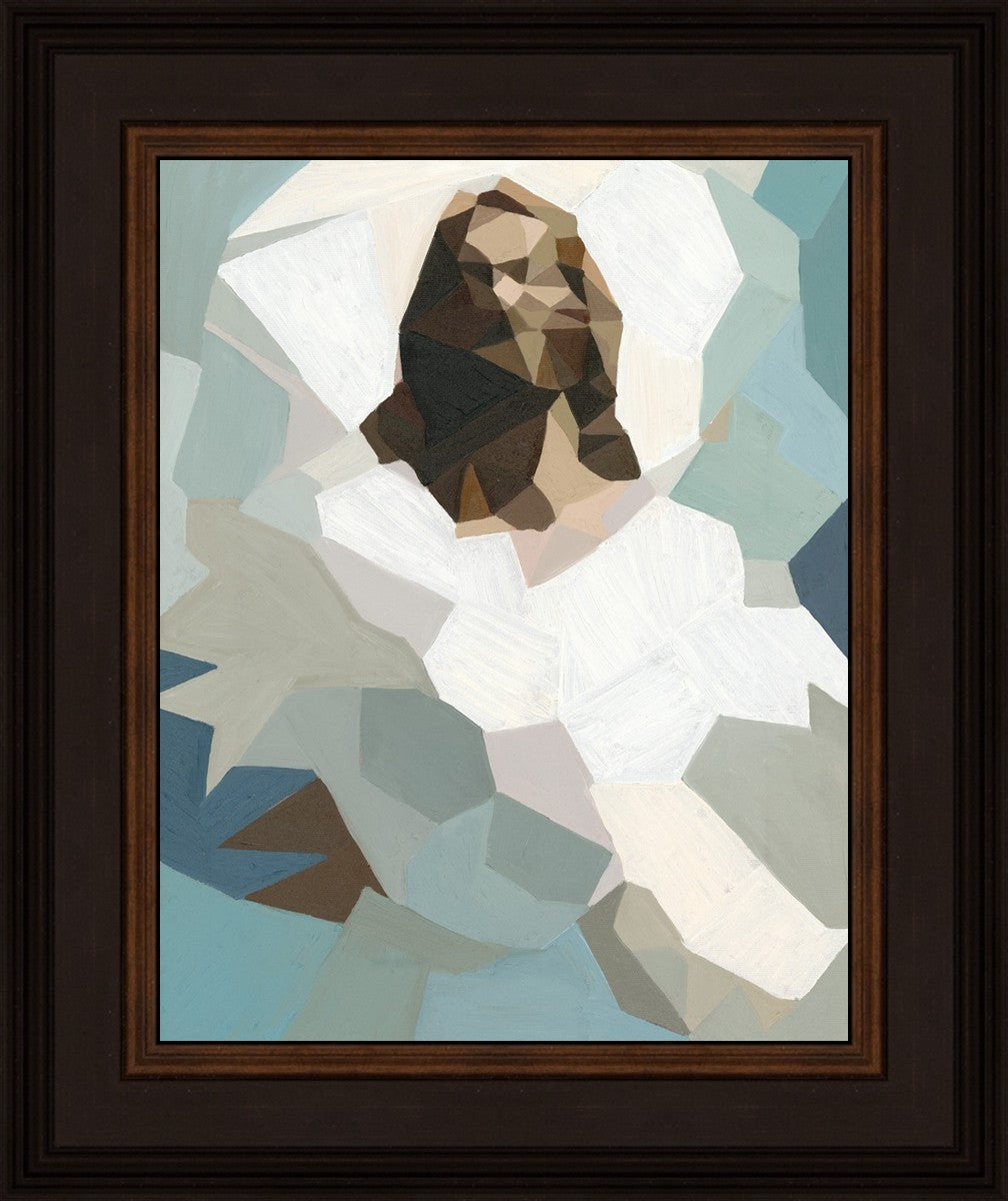 Christ In Blue By Brittany Lemmon - Religious Wall Art for Home & Church Decor - Perfect for Living Room, Bedroom & Prayer Spaces