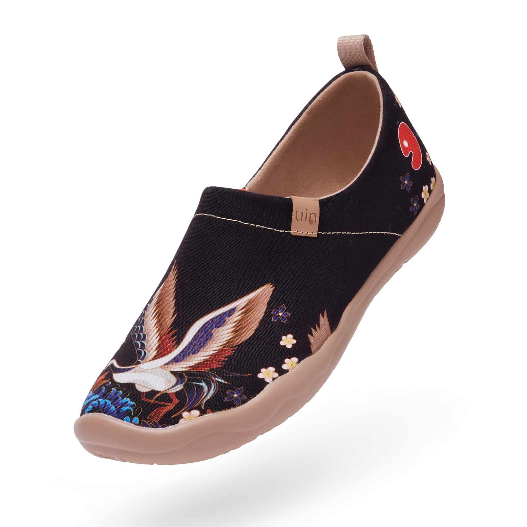 UIN Women's Art Travel Slip-On Shoes - Lightweight Breathable Casual Loafers for Women - Comfortable Walking Flats for Travel, Work & Everyday Wear