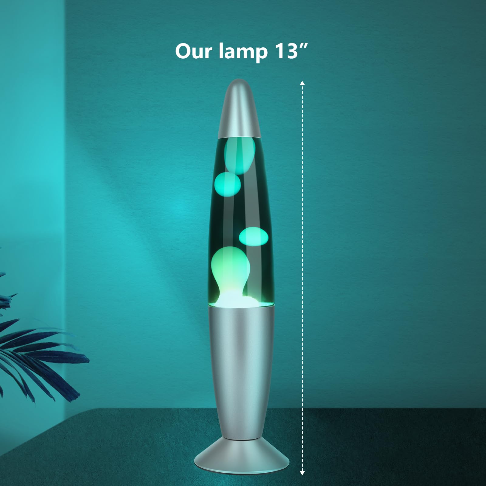 13-Inch Liquid Motion Lamp - Relaxing Wax Flow Night Light for Home, Office, Bedroom - Perfect Gift for Kids, Adults & Teens (Light Blue Liquid, White Wax) - Ideal for Stress Relief, Meditation, Christmas Decor & Birthday Presents