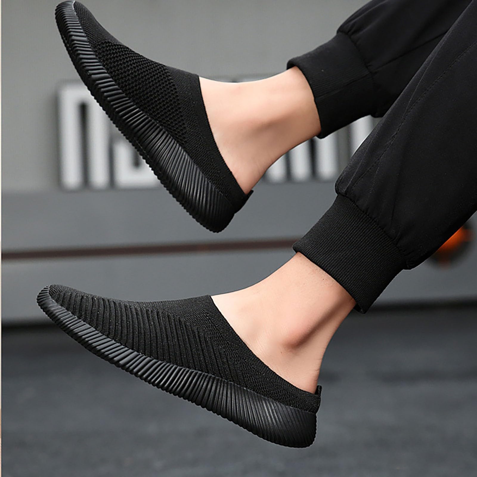 Breathable Backless Slip-On Mesh Sneakers for Women & Men - Lightweight Running Shoes, Casual Fashion Loafers with Platform Design - Perfect for Gym, Workout, Walking & Daily Wear (White, 2025)