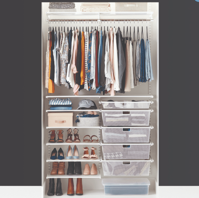 Elfa Hall Shoe Storage Bundle 1 - 120cm Organizer for Entryway, Closet & Mudroom - Perfect for Organizing Shoes, Boots & Accessories in Home Entryways