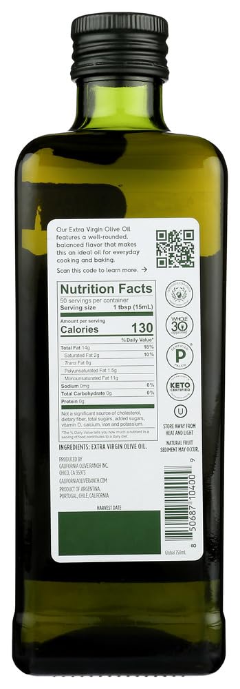 California Olive Ranch Everyday Extra Virgin Olive Oil - 25.4 oz (Pack of 3) | Premium Cold-Pressed Olive Oil for Cooking, Salad Dressing & Healthy Recipes | Perfect for Mediterranean Diet & Home Chefs