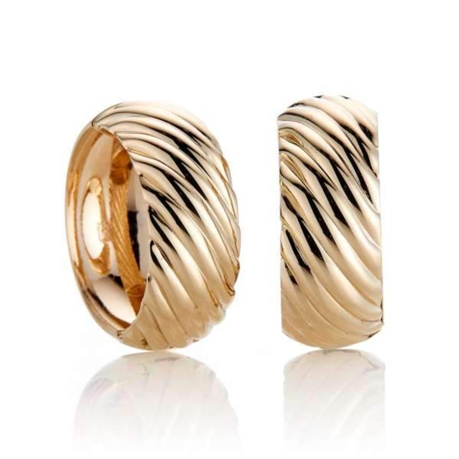 Reversible Hoop Earrings for Women - Gold & Silver Stainless Steel Dangle Earrings - Trendy Fashion Jewelry for Everyday Wear, Parties & Special Occasions