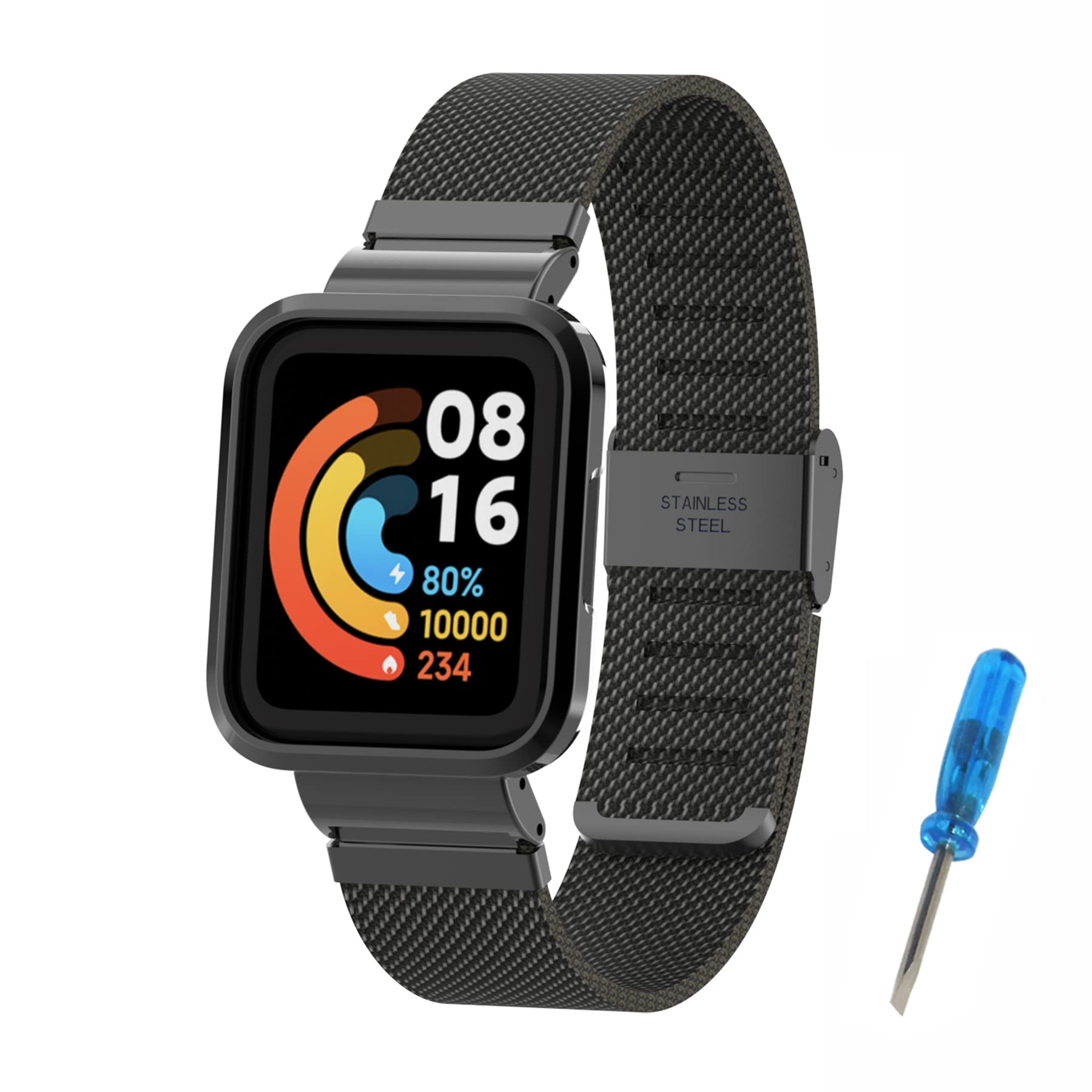 Premium Metal Watch Band for Xiaomi Redmi Watch 2 Lite - Durable Stainless Steel Replacement for Sports & Work