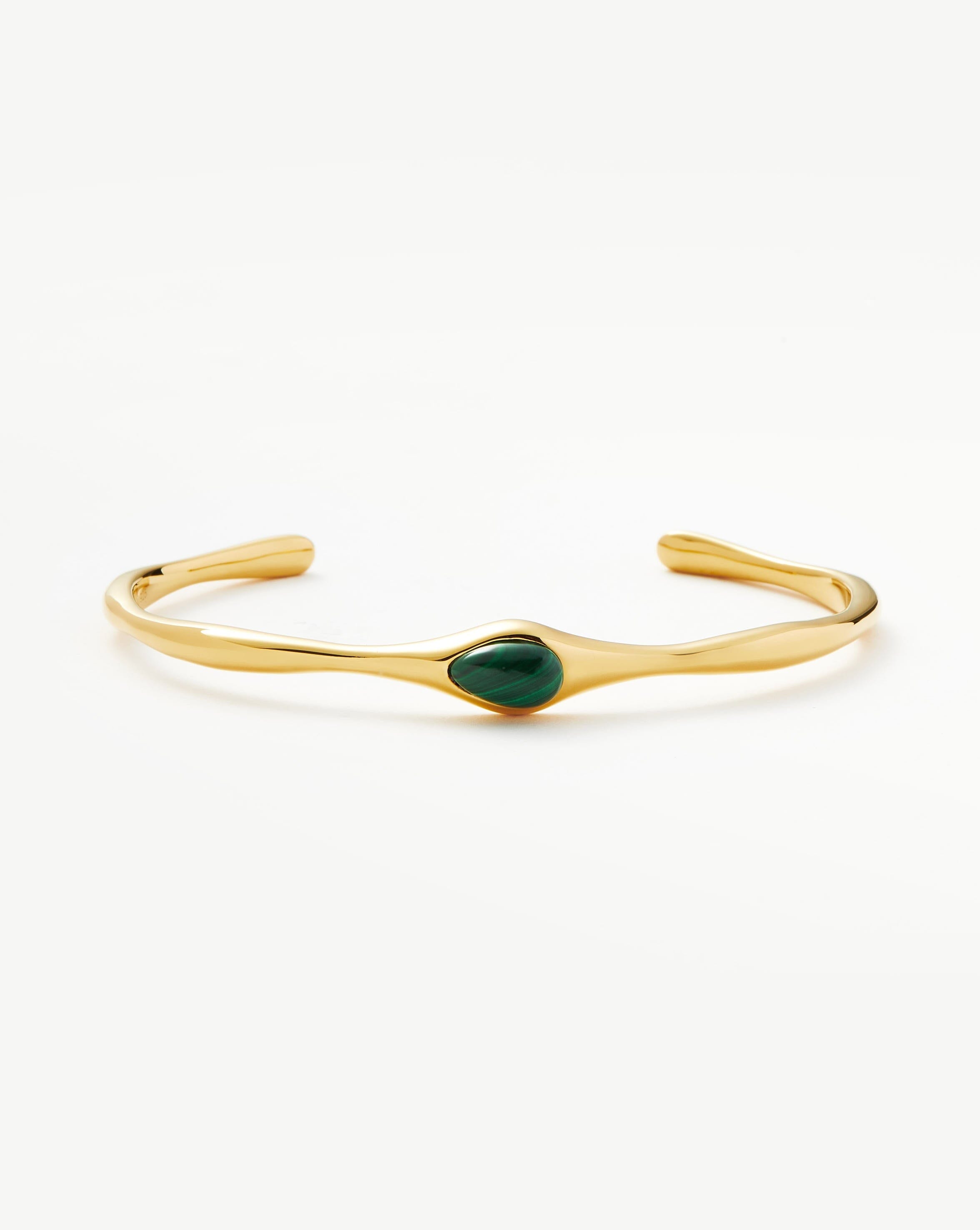 Magma Gemstone Cuff Bracelet for Women - 18k Recycled Gold Plated Brass Bangle | Boho Chic Jewelry Gift for Birthday, Anniversary & Special Occasions