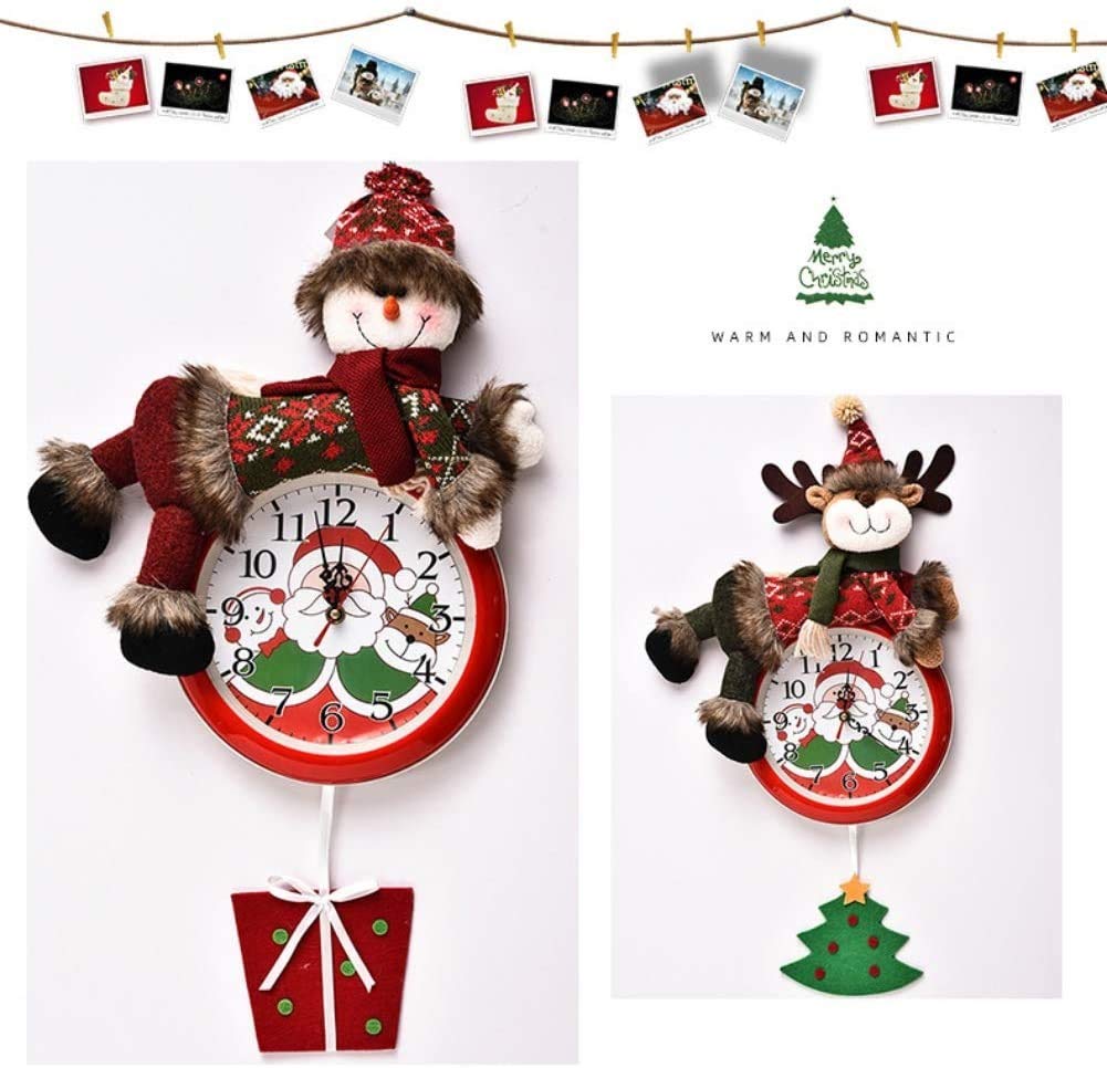 Santa Claus Christmas Wall Clock - Holiday Decor for Kids, Living Room & Home - Perfect for Festive Gifts & Seasonal Home Decoration