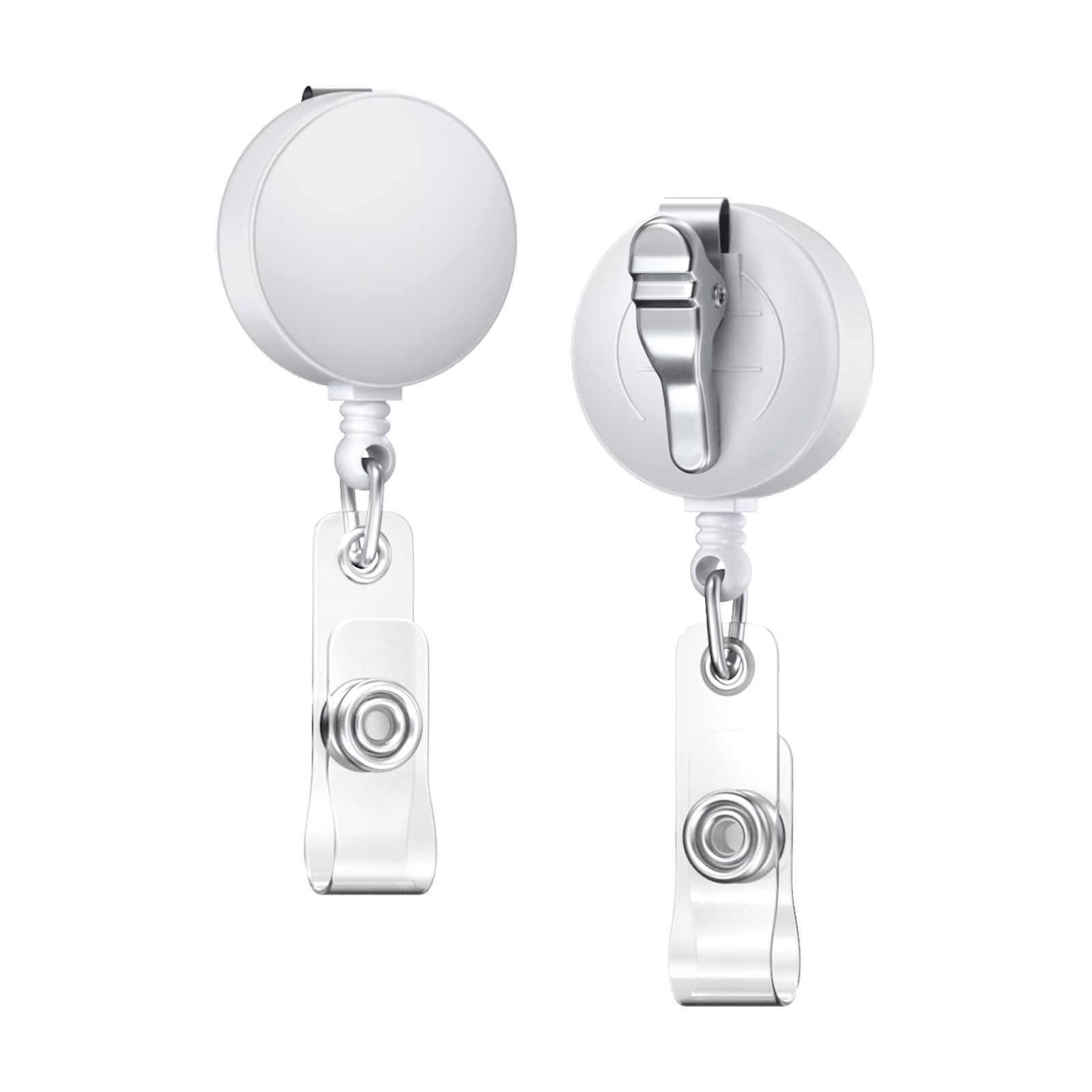 2 Pack Retractable Badge Reels with Alligator Clip - Durable ID Badge Holders for Students, Teachers & Professionals | Perfect for Schools, Offices & Events