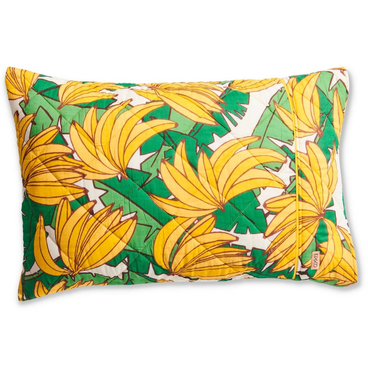 Bananarama Quilted Pillowcase Set of 2 - Standard Size Soft Bed Pillow Covers for Home, Bedroom & Travel - Cozy and Breathable for All Seasons