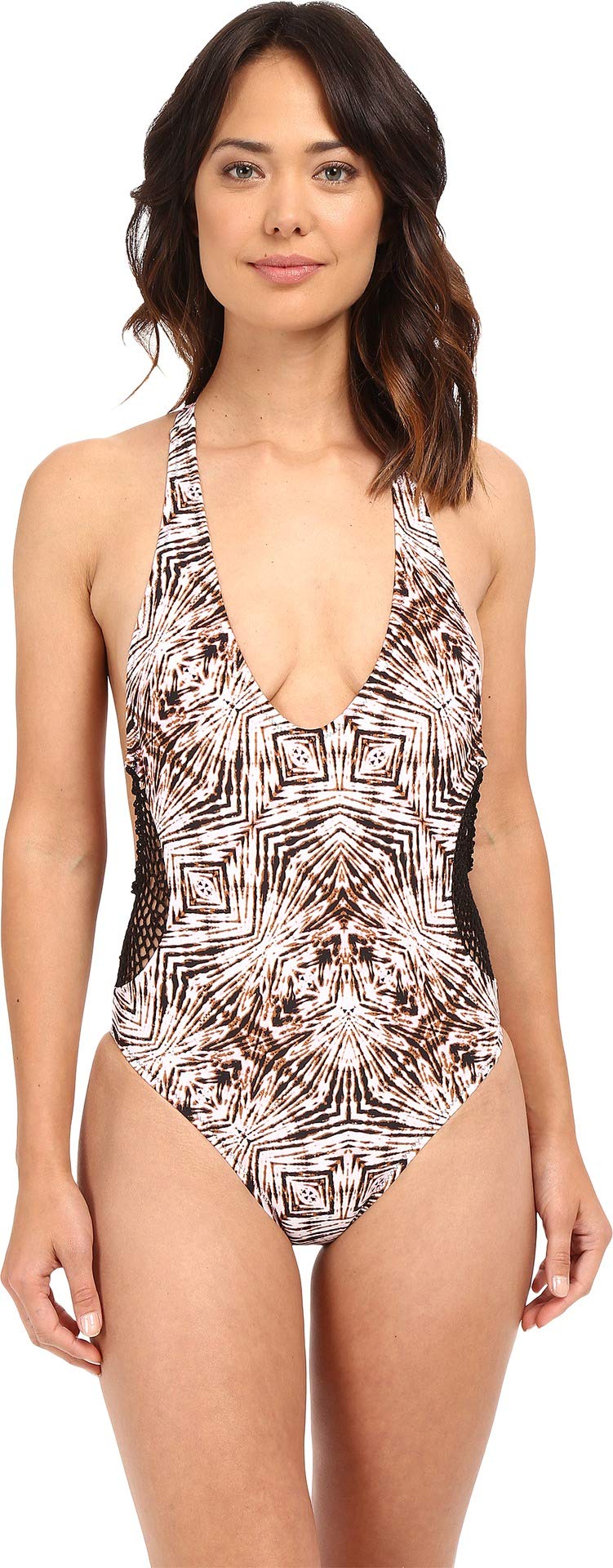 Volcom Lost Sea One-Piece Swimsuit - Black - Size MD (US 7) | Women's Stylish Bathing Suit for Beach, Pool & Summer Vacations