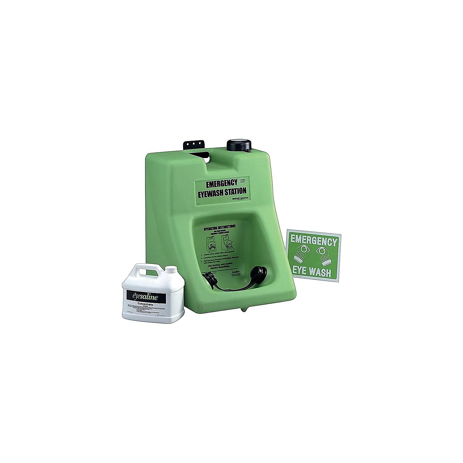 Honeywell Fendall Porta Stream II Emergency Eye Wash Station with Eyesaline Concentrate - Portable Safety Equipment for Labs, Factories & Chemical Workplaces
