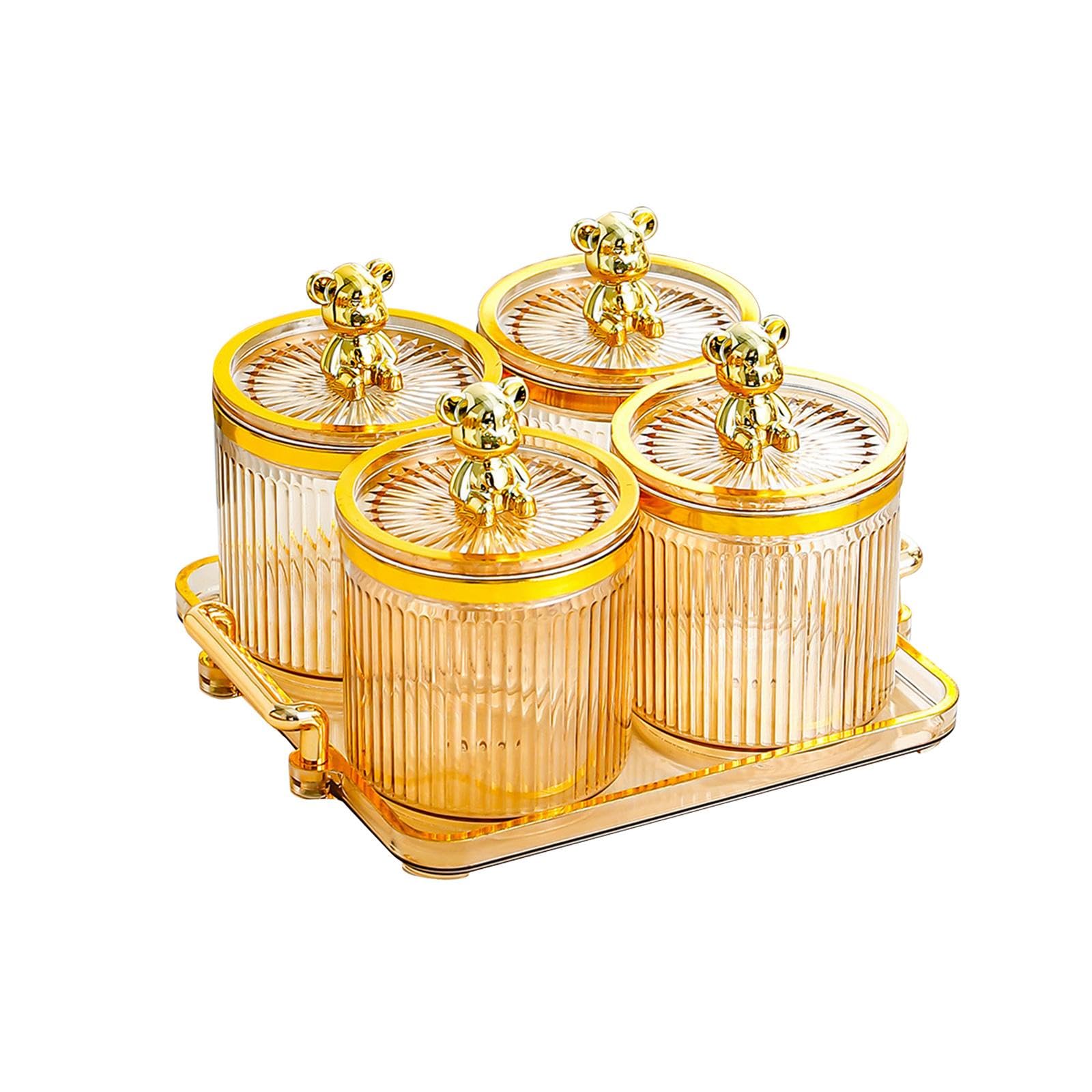 CALANDIS® Gold Divided Dried Fruit Dish - Modern Nordic Style Serving Tray for Nuts, Snacks, and Wedding Party | Elegant Kitchen Fruit Plates Set (1 Set) - Perfect for Entertaining, Holiday Gatherings, and Home Decor