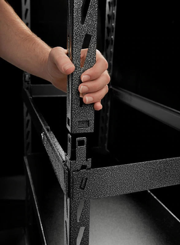 Gladiator 48-Inch Wide EZ Connect Garage Storage Rack with 5 Adjustable 24-Inch Deep Shelves - Heavy Duty Metal Shelving Unit for Garage Organization, Basement Storage & Workshop Supplies