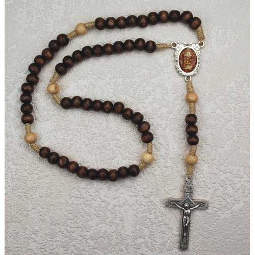Authentic Shroud of Turin Rosary with Brown Beads - Catholic Prayer Beads for Meditation & Devotion | Perfect for Home Worship, Travel & Gift Giving