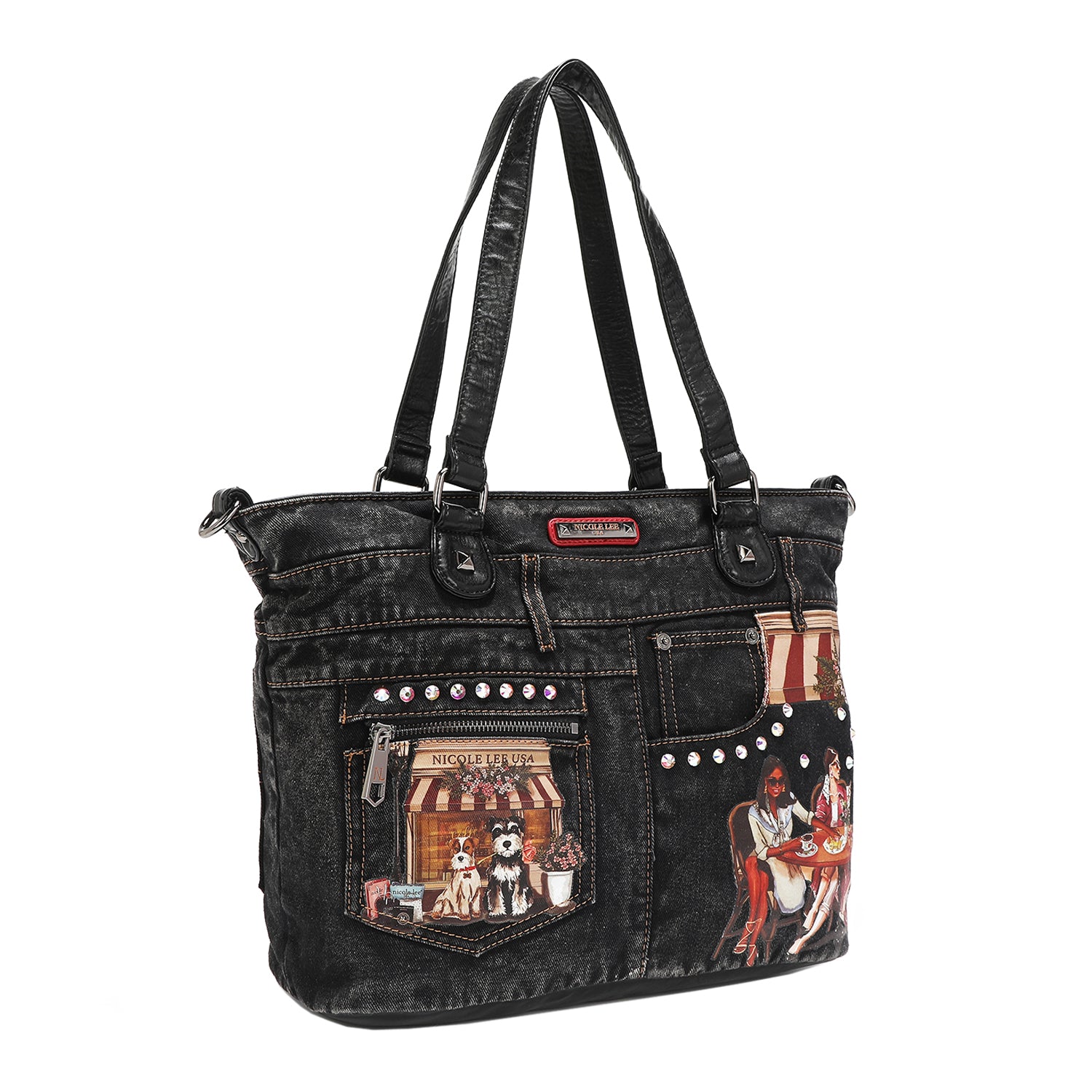 Stylish Denim Sisters Secret Tote Bag - Fashionable Women's Shoulder Purse for Work, Travel & Daily Use