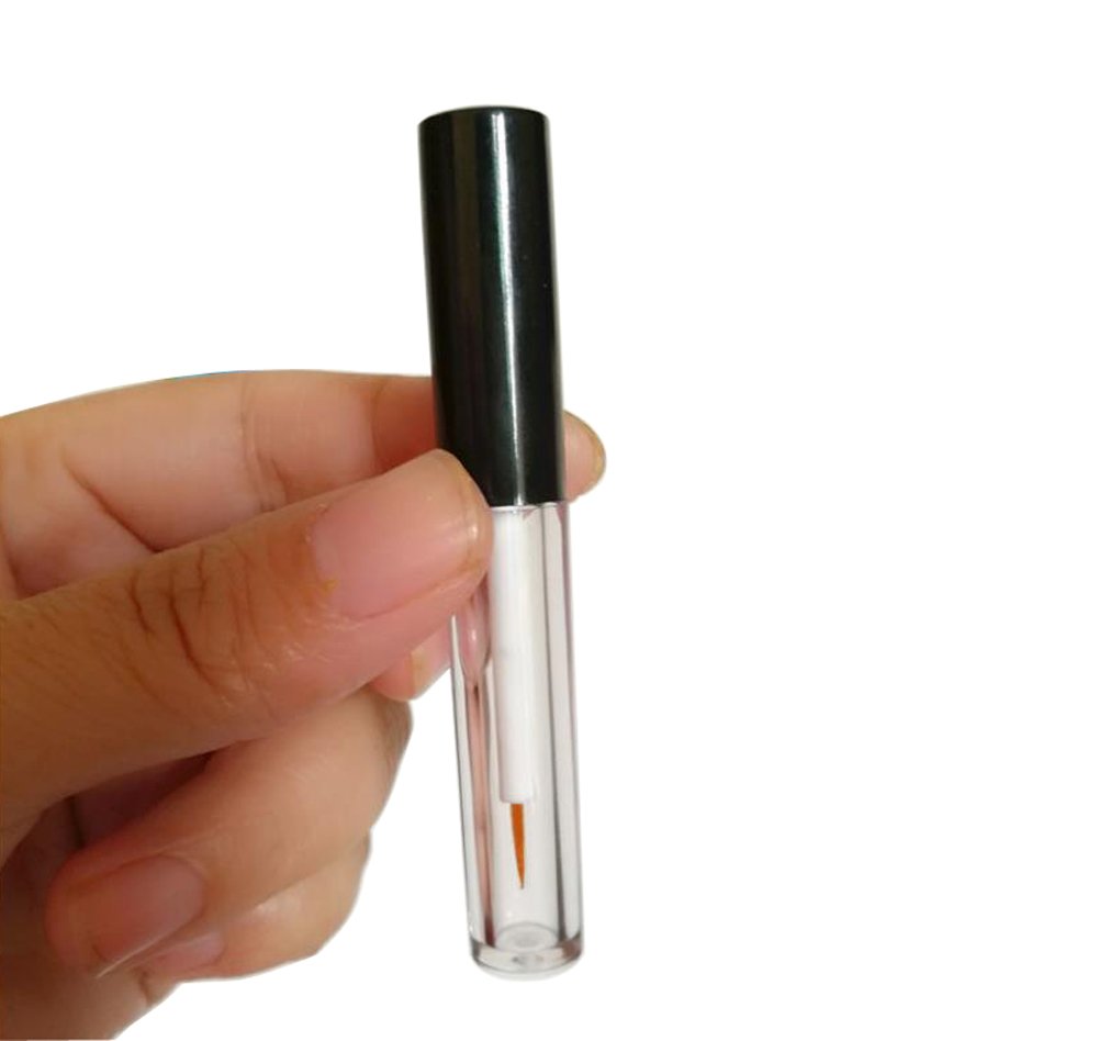 6Pcs 2ML Empty Clear Plastic Eyeliner Tubes with Black Lids & Rubber Plugs - Refillable Mascara Bottles for Eyelash Growth Oil, Eye Gloss & Makeup Storage | Perfect for DIY Beauty, Salon Use & Travel Organizers