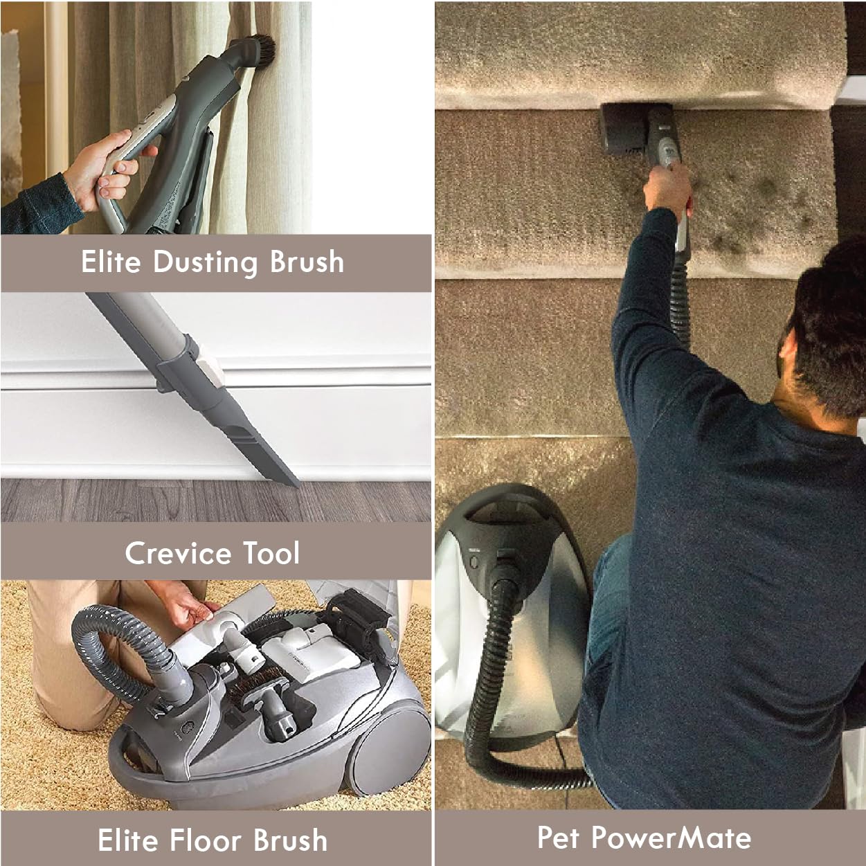 Kenmore Elite 81714 HEPA Bagged Canister Vacuum Cleaner with Pet PowerMate - Ultra Plush Lightweight Design, Extended Telescoping Wand & 3 Cleaning Tools - Perfect for Pet Hair, Carpet & Hard Floor Cleaning - Champagne