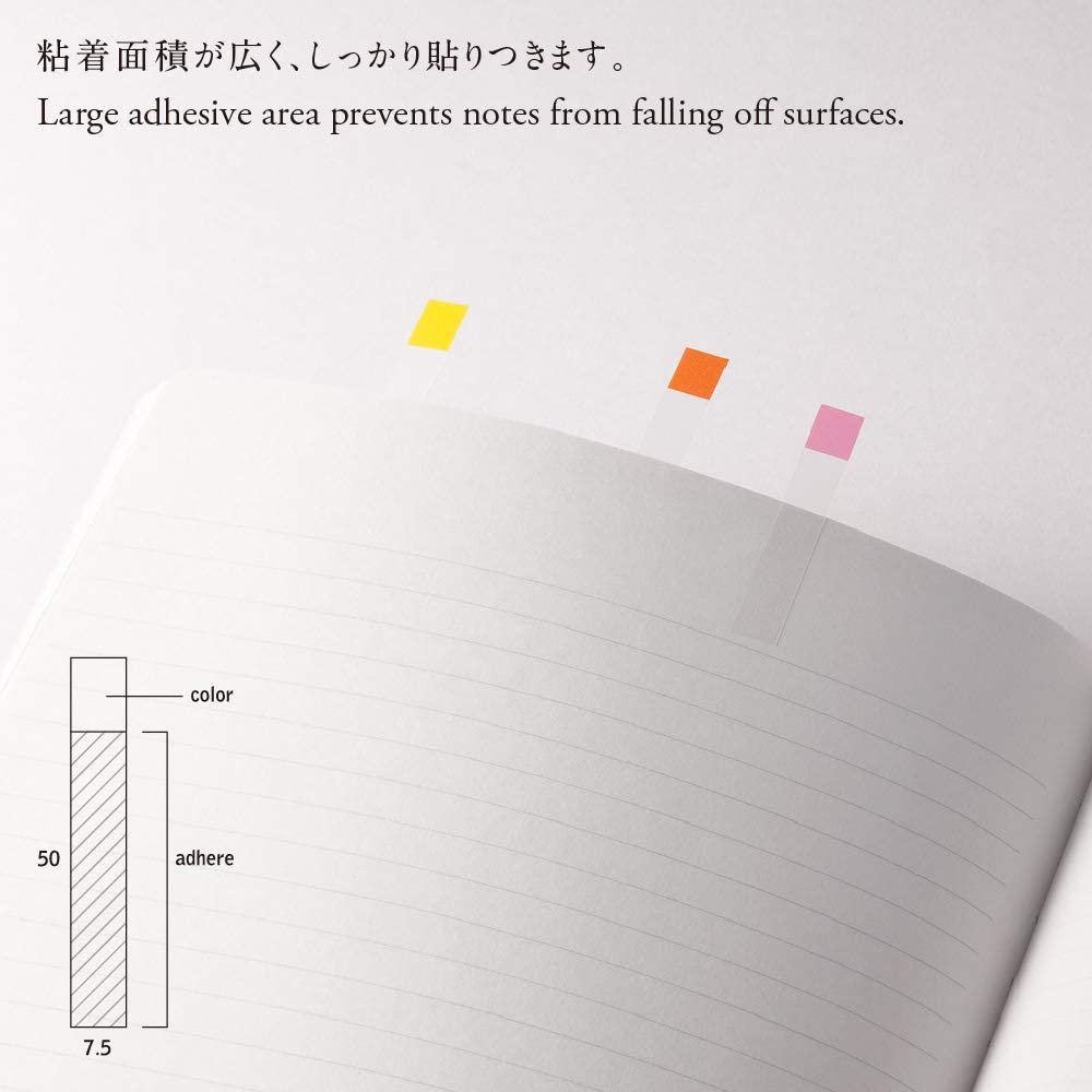 Nitto Stalogy Thin Sticky Notes - 12 Vibrant Colors (S3010) - Perfect for Office, School & Home Organization, Note Taking & Creative Planning