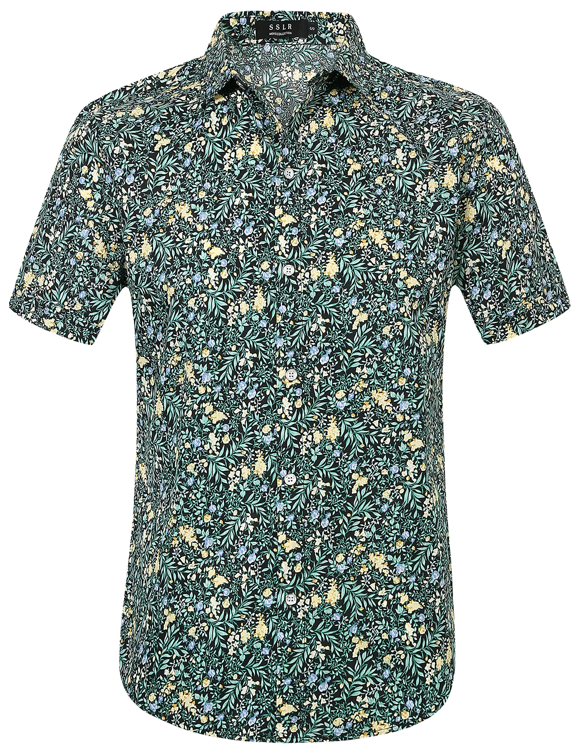 Hawaiian Shirt for Men - SSLR Casual Short Sleeve Button Down Shirt | Beach Vacation, Summer Party & Tropical Style Outfit