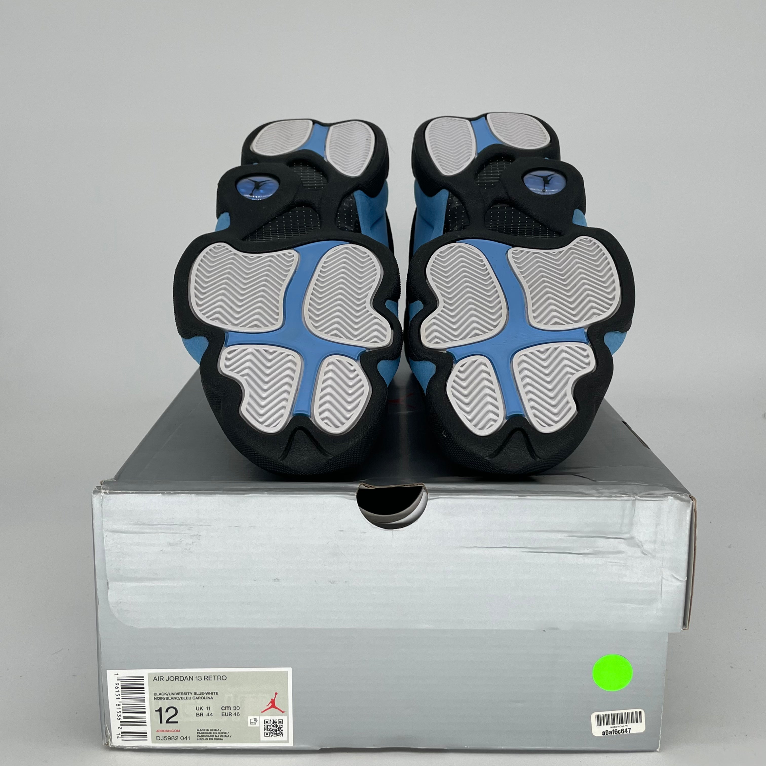 Original Air Jordan 13 Retro 'Black University Blue' Men's Basketball Shoes - Size 12 (DJ5982-041) - Perfect for Streetwear, Sneaker Collecting & Basketball Games